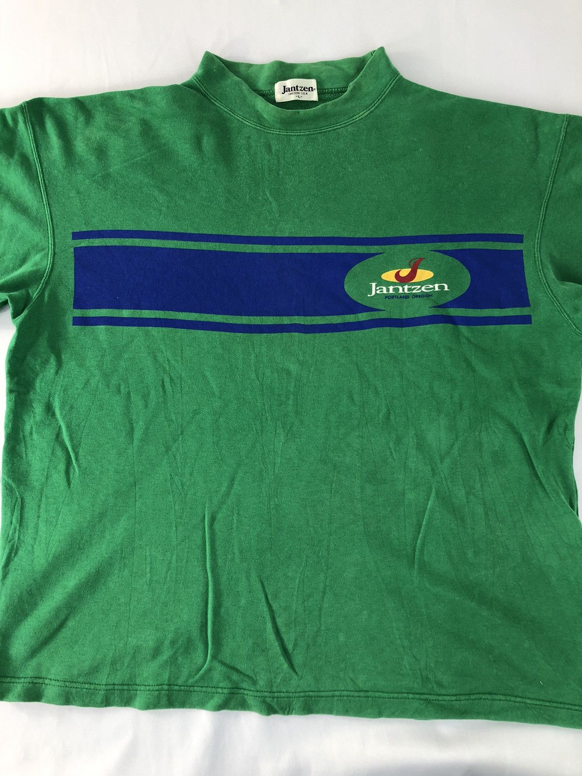 Jantzen × Vintage 90s Jantzen Oregon Usa Big Logo Printed Design Sweatshirt Size US XL / EU 56 / 4 - 3 Thumbnail