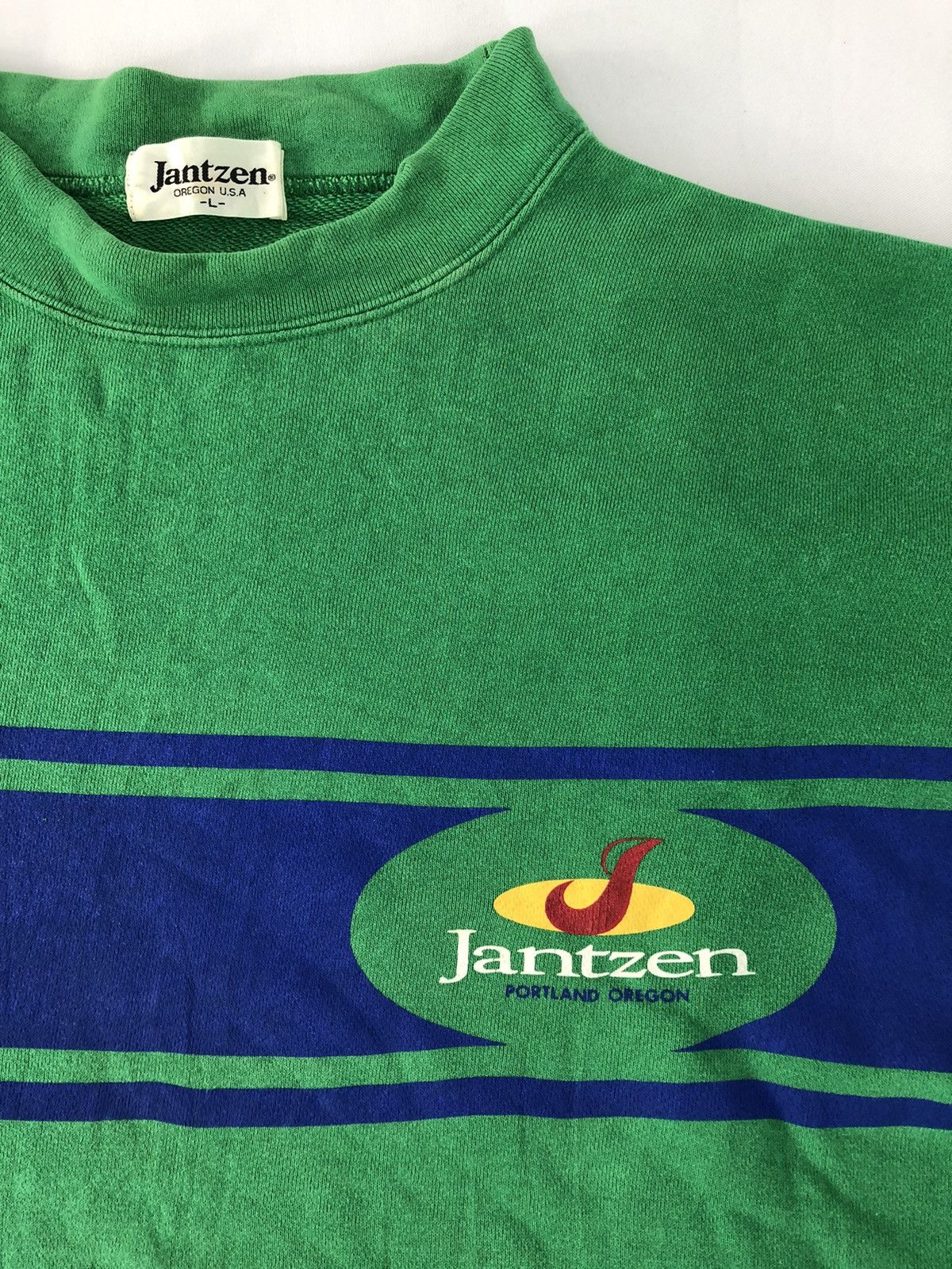 Jantzen × Vintage 90s Jantzen Oregon Usa Big Logo Printed Design Sweatshirt Size US XL / EU 56 / 4 - 4 Thumbnail