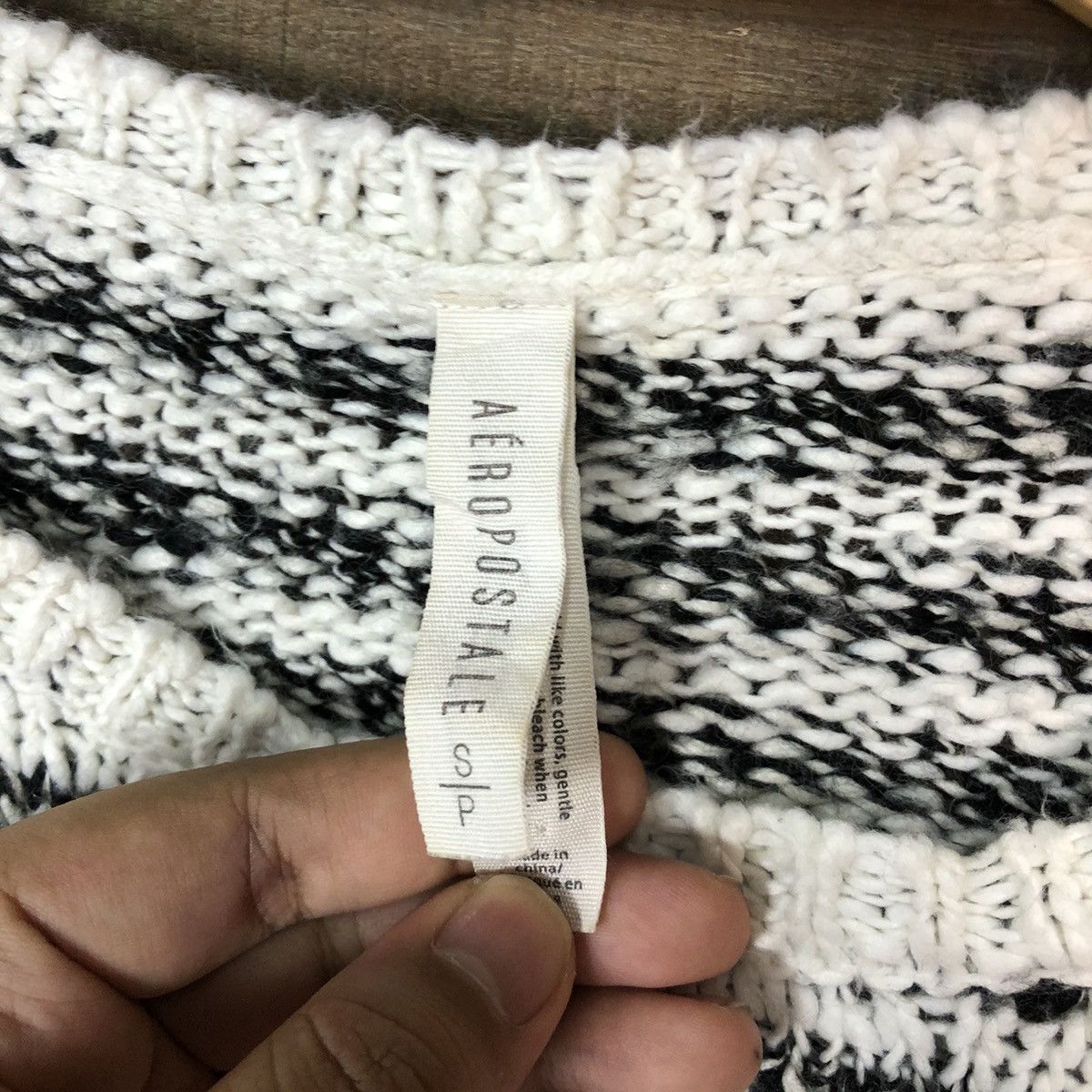 Aeropostale × Homespun Knitwear Aeropostale Black/White Knitwear stripe mohair fur #421B Size M / US 6-8 / IT 42-44 - 8 Thumbnail