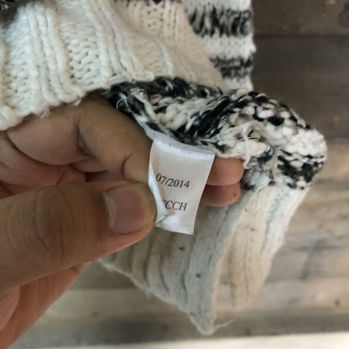 Aeropostale × Homespun Knitwear Aeropostale Black/White Knitwear stripe mohair fur #421B Size M / US 6-8 / IT 42-44 - 9 Thumbnail