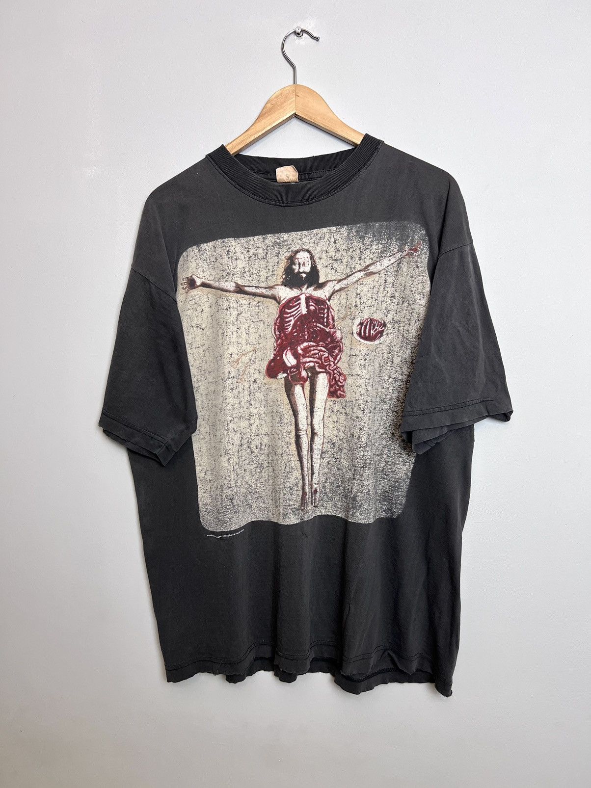 image of Band Tees x Rock T Shirt Vintage 90's Deicide Banned Cover 1995 Metal Band Tee in Black (Size XL)