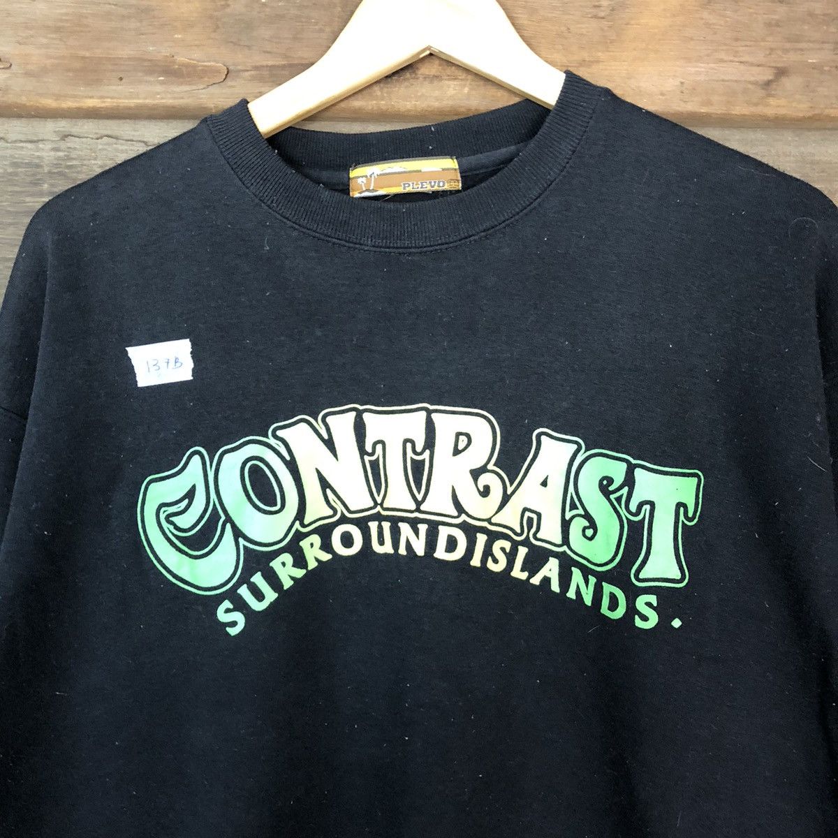 Japanese Brand Plevo Black Sweatshirt #137B Size US XL / EU 56 / 4 - 6 Thumbnail