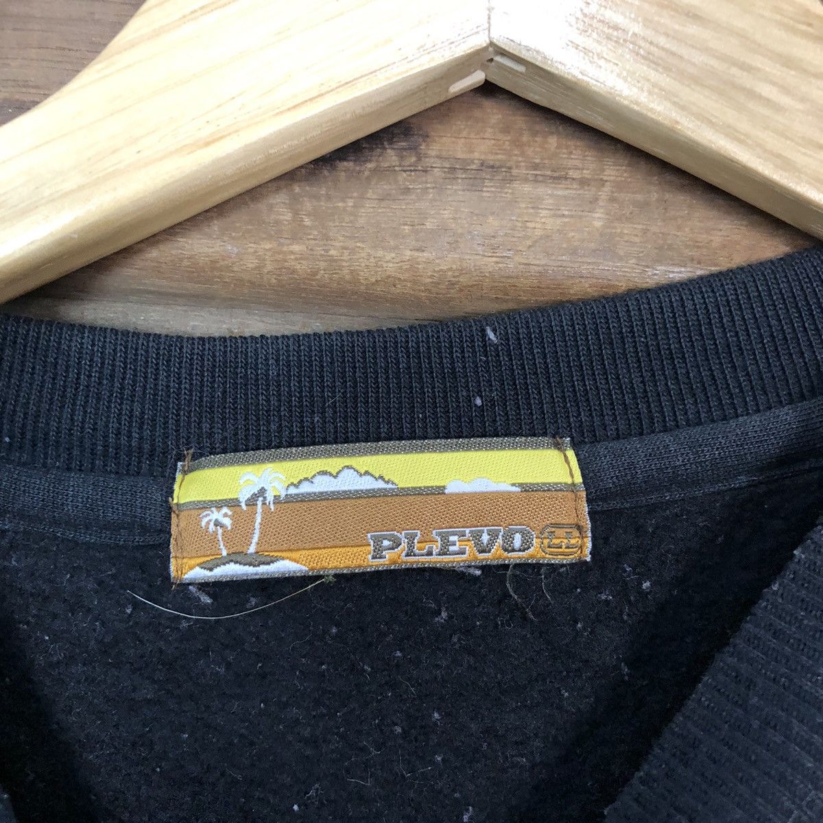 Japanese Brand Plevo Black Sweatshirt #137B Size US XL / EU 56 / 4 - 8 Thumbnail
