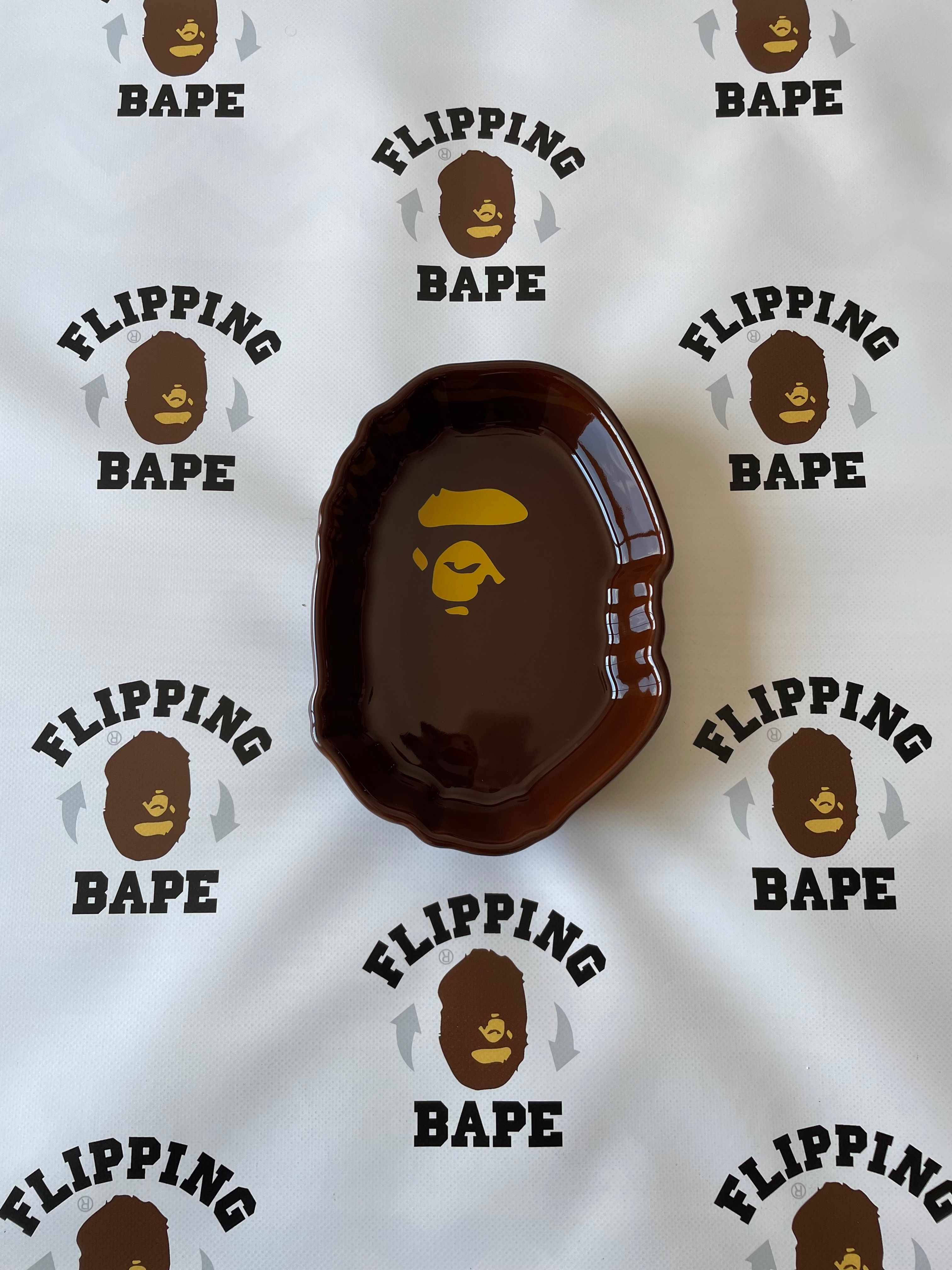 Pre-owned Bape Ape Head Multi Tray In Brown