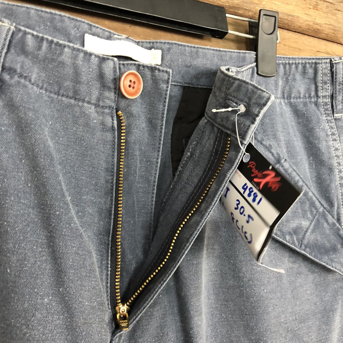 Other Universal Language Blue Multipocket Cargo Pants #4881 Size US 33 - 8 Thumbnail