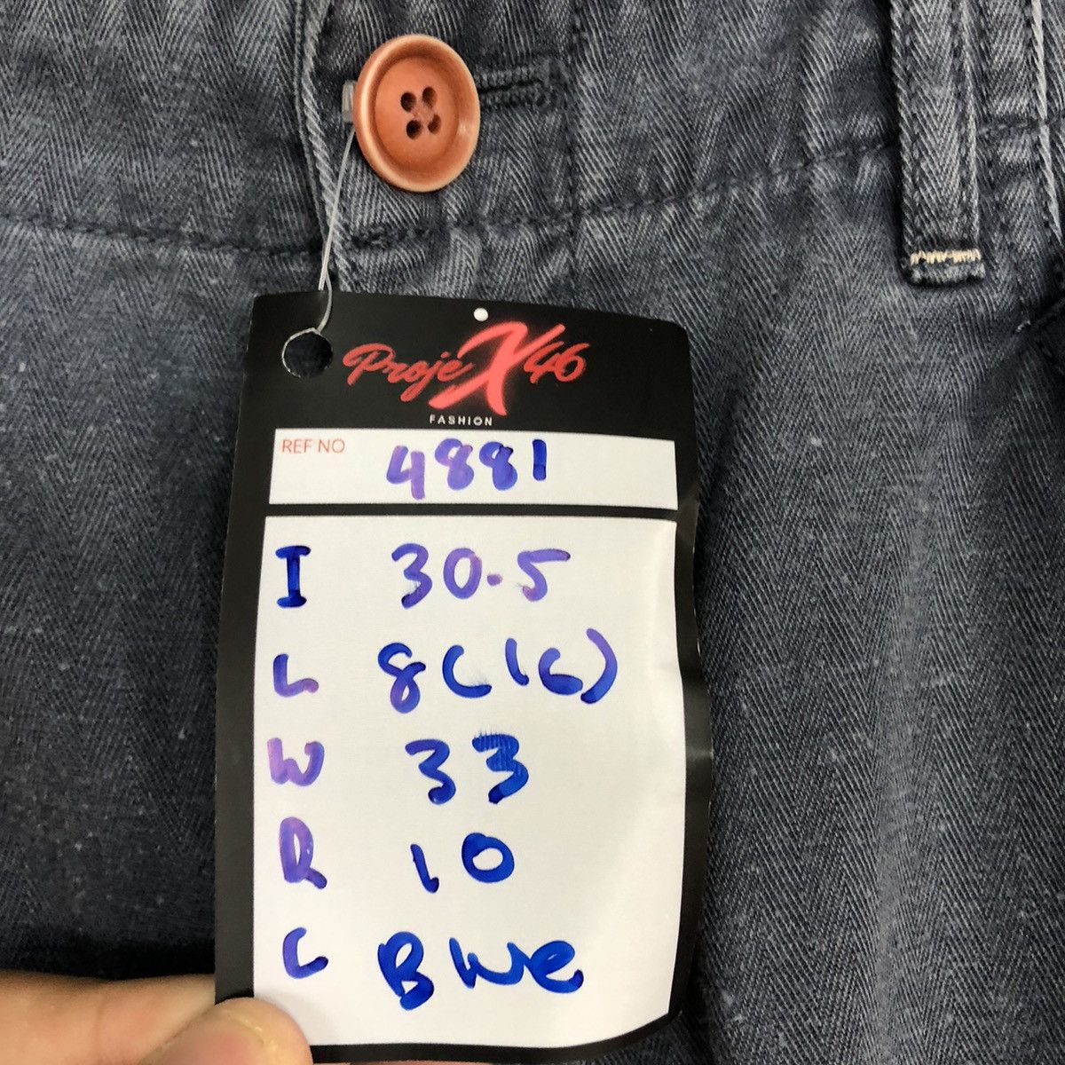 Other Universal Language Blue Multipocket Cargo Pants #4881 Size US 33 - 7 Thumbnail