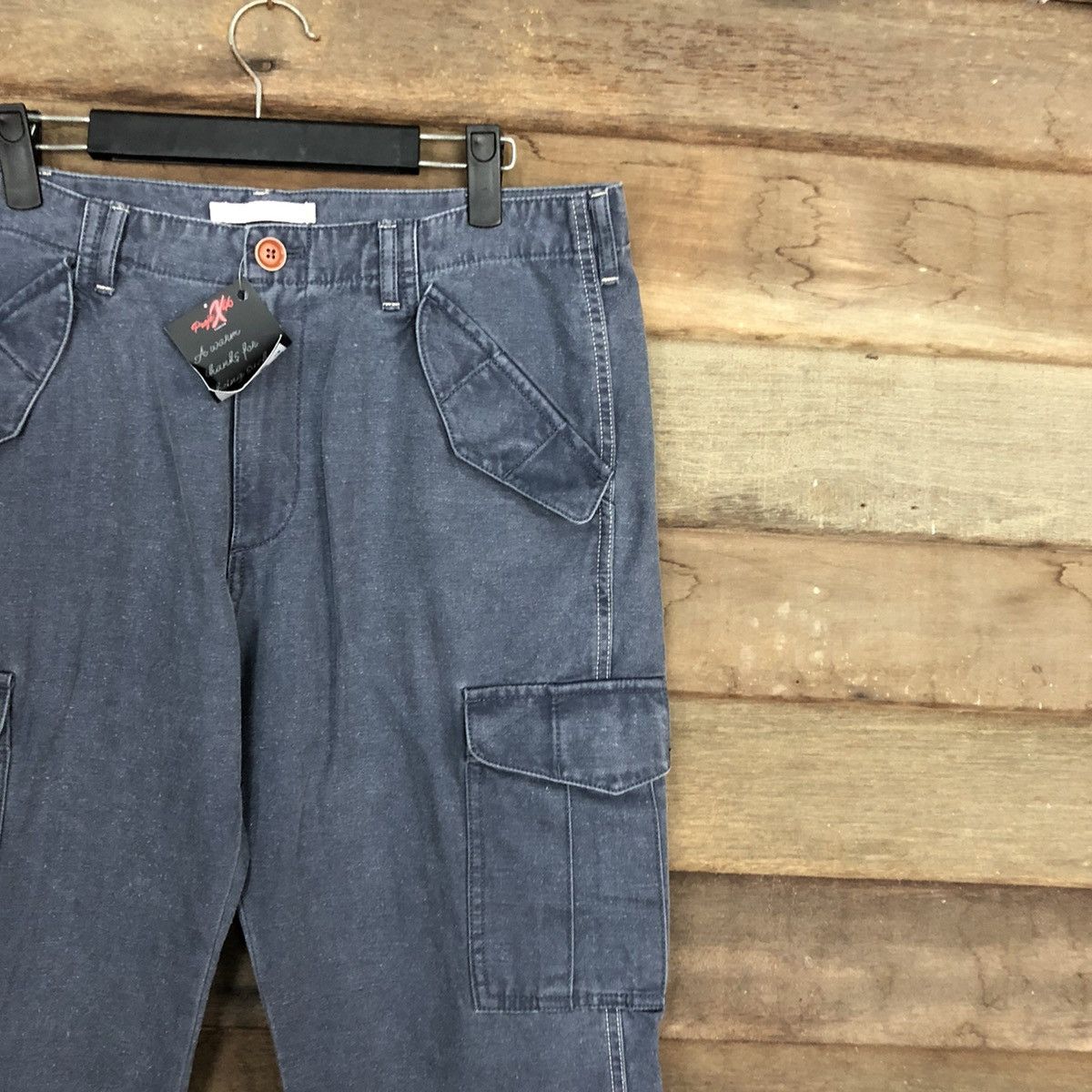 Other Universal Language Blue Multipocket Cargo Pants #4881 Size US 33 - 5 Thumbnail