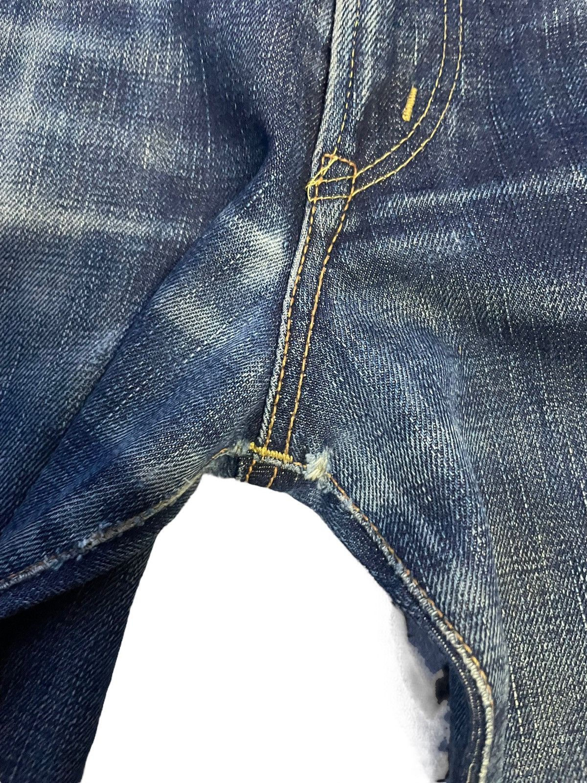 Edwin Vintage Edwin 505XX Orange Tag Selvedge Distresed & Rework Size US 29 - 3 Thumbnail