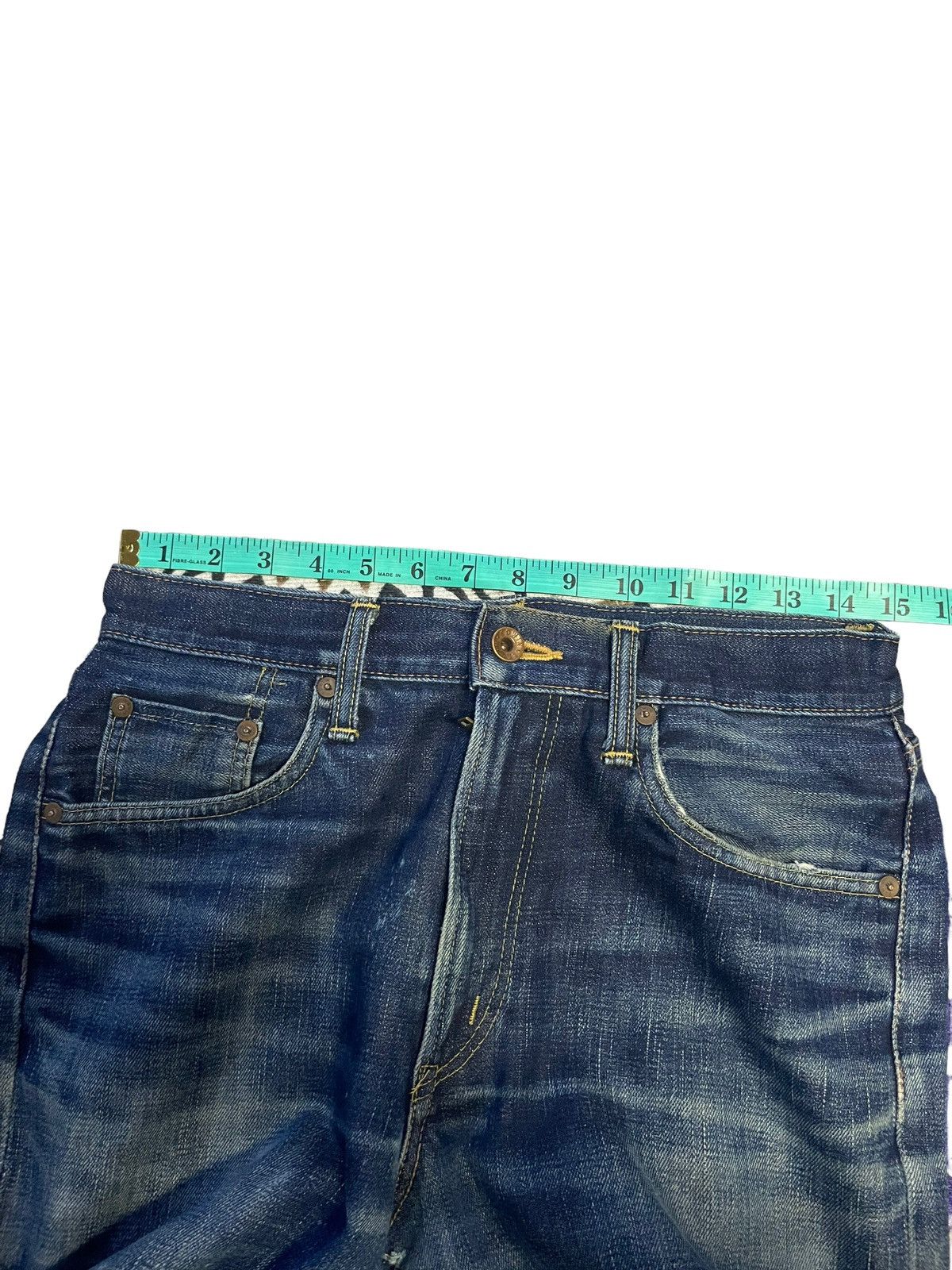 Edwin Vintage Edwin 505XX Orange Tag Selvedge Distresed & Rework Size US 29 - 19 Thumbnail