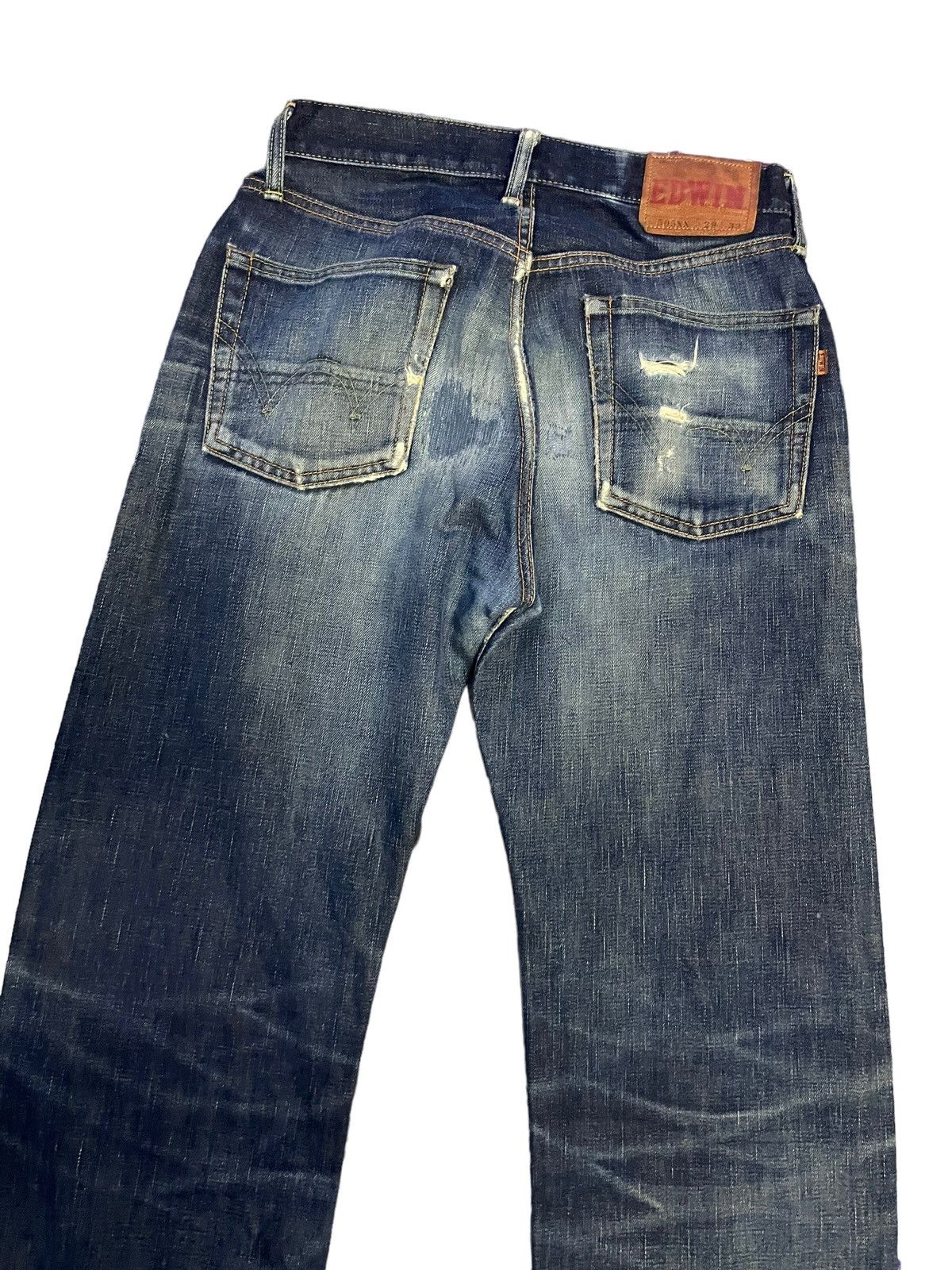 Edwin Vintage Edwin 505XX Orange Tag Selvedge Distresed & Rework Size US 29 - 9 Thumbnail