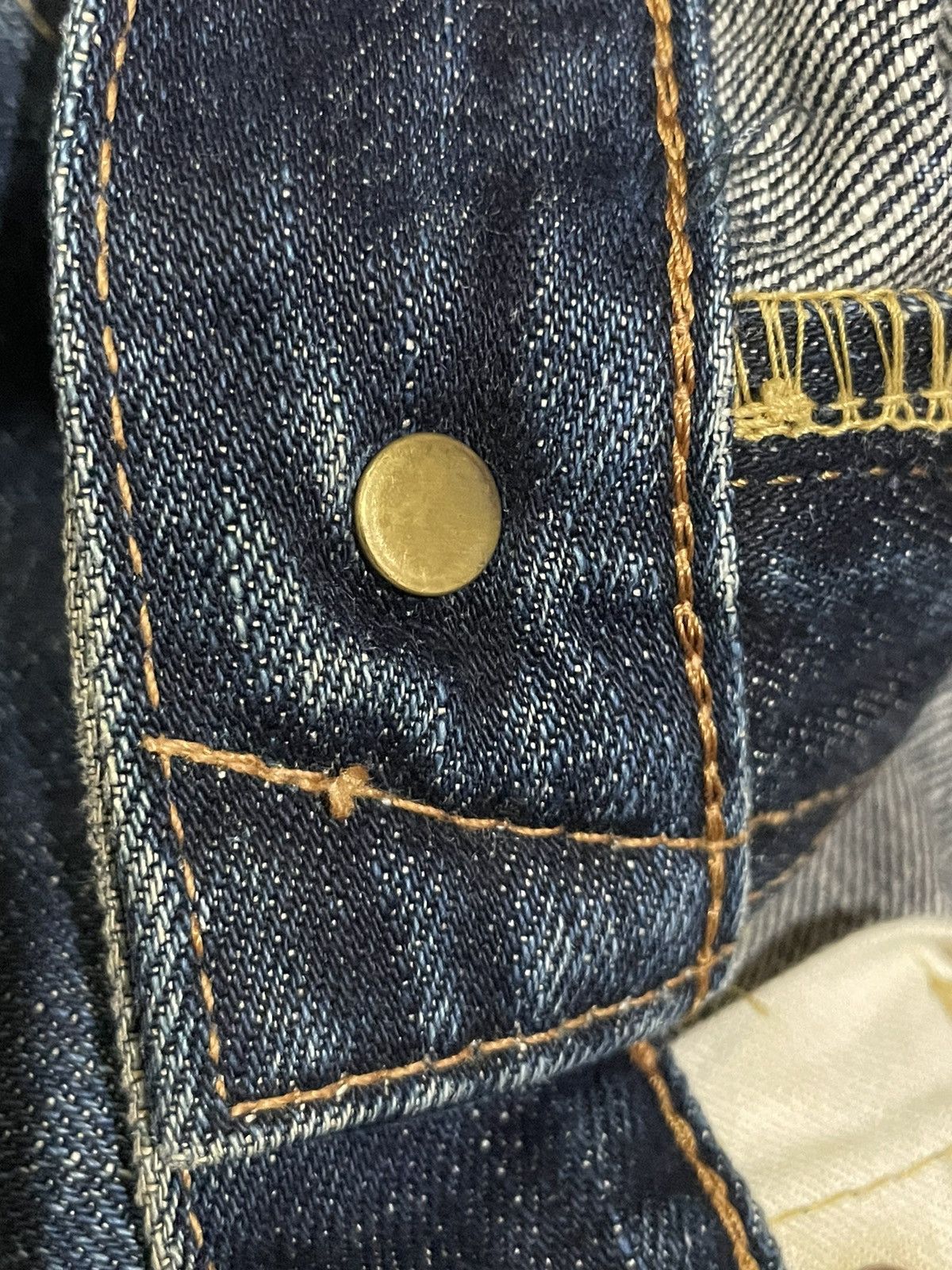 Edwin Vintage Edwin 505XX Orange Tag Selvedge Distresed & Rework Size US 29 - 12 Thumbnail