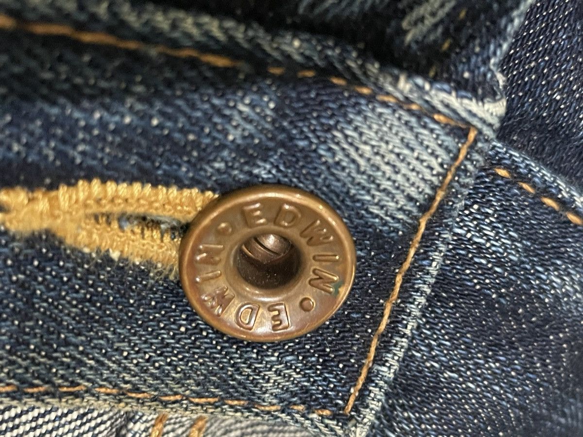 Edwin Vintage Edwin 505XX Orange Tag Selvedge Distresed & Rework Size US 29 - 14 Thumbnail