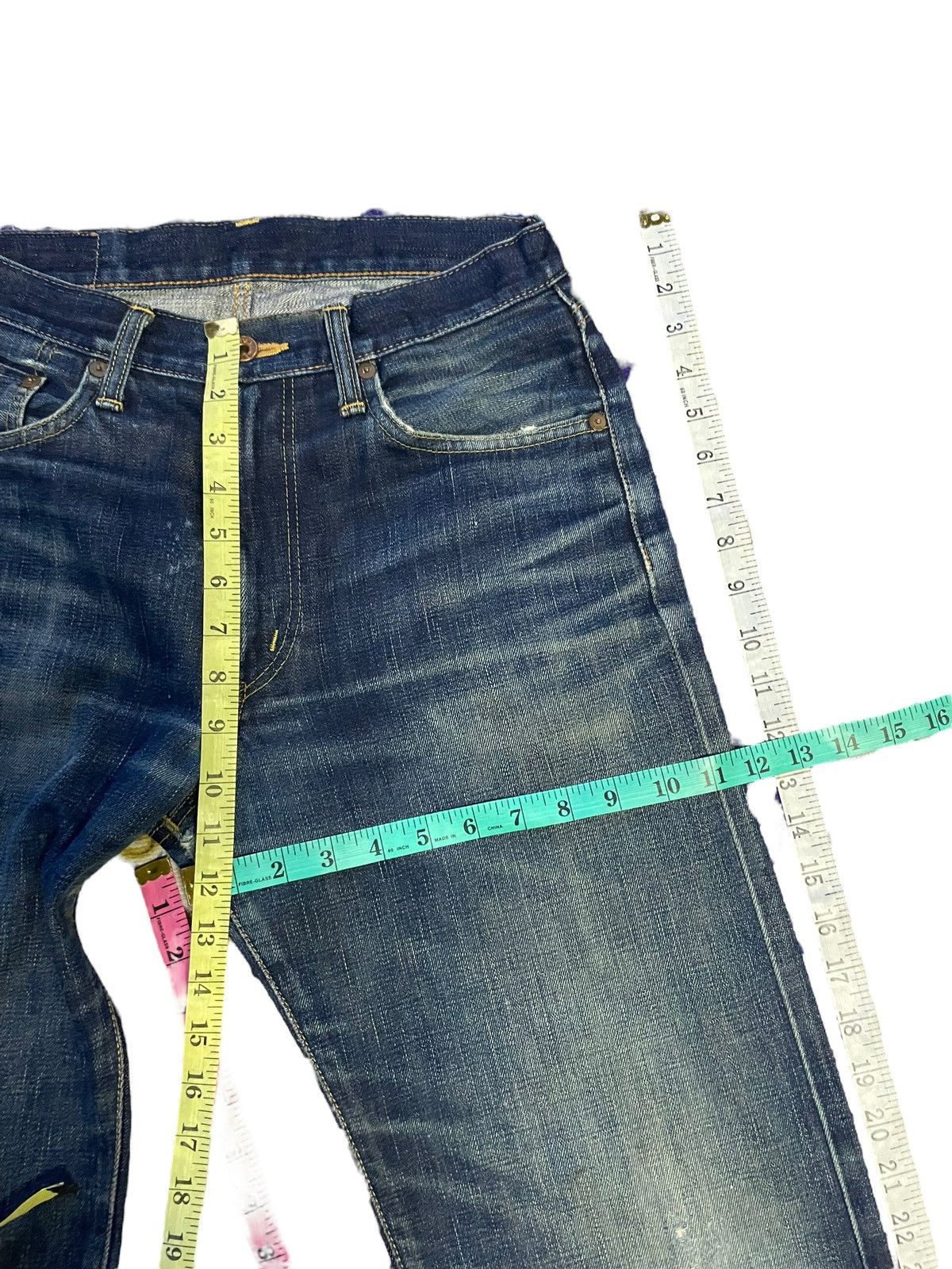 Edwin Vintage Edwin 505XX Orange Tag Selvedge Distresed & Rework Size US 29 - 20 Thumbnail