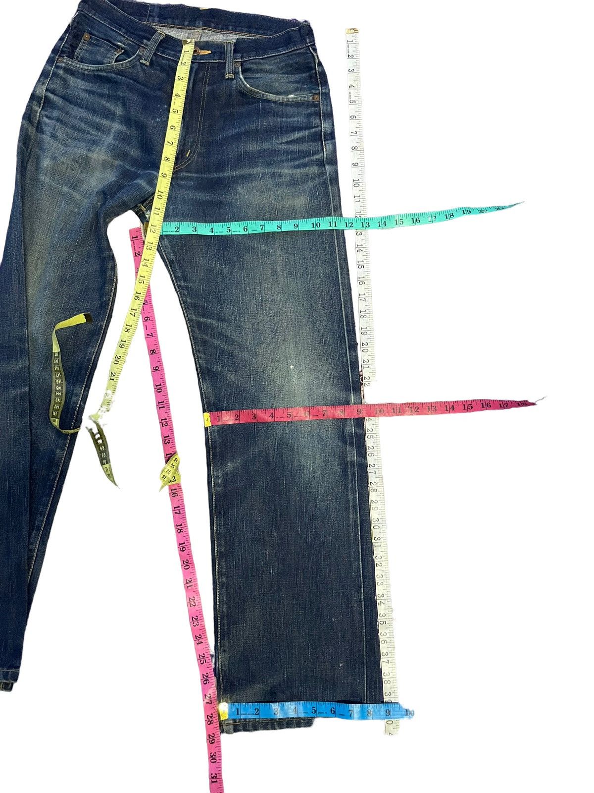 Edwin Vintage Edwin 505XX Orange Tag Selvedge Distresed & Rework Size US 29 - 22 Thumbnail