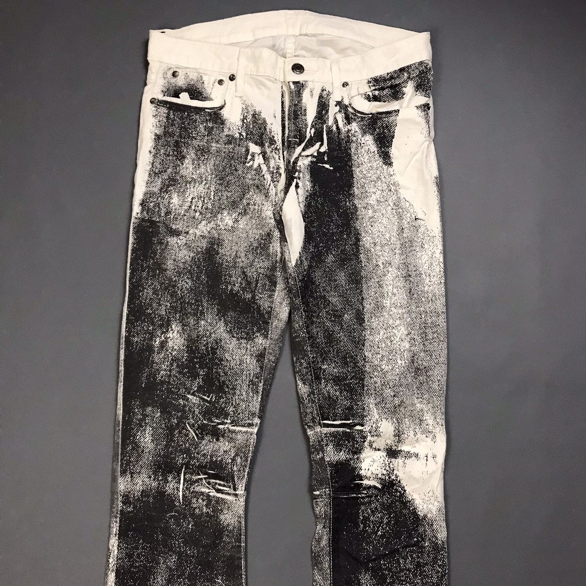 Helmut Lang Helmut Lang - Printed Skinny Jeans Size 30" / US 8 / IT 44 - 2 Thumbnail