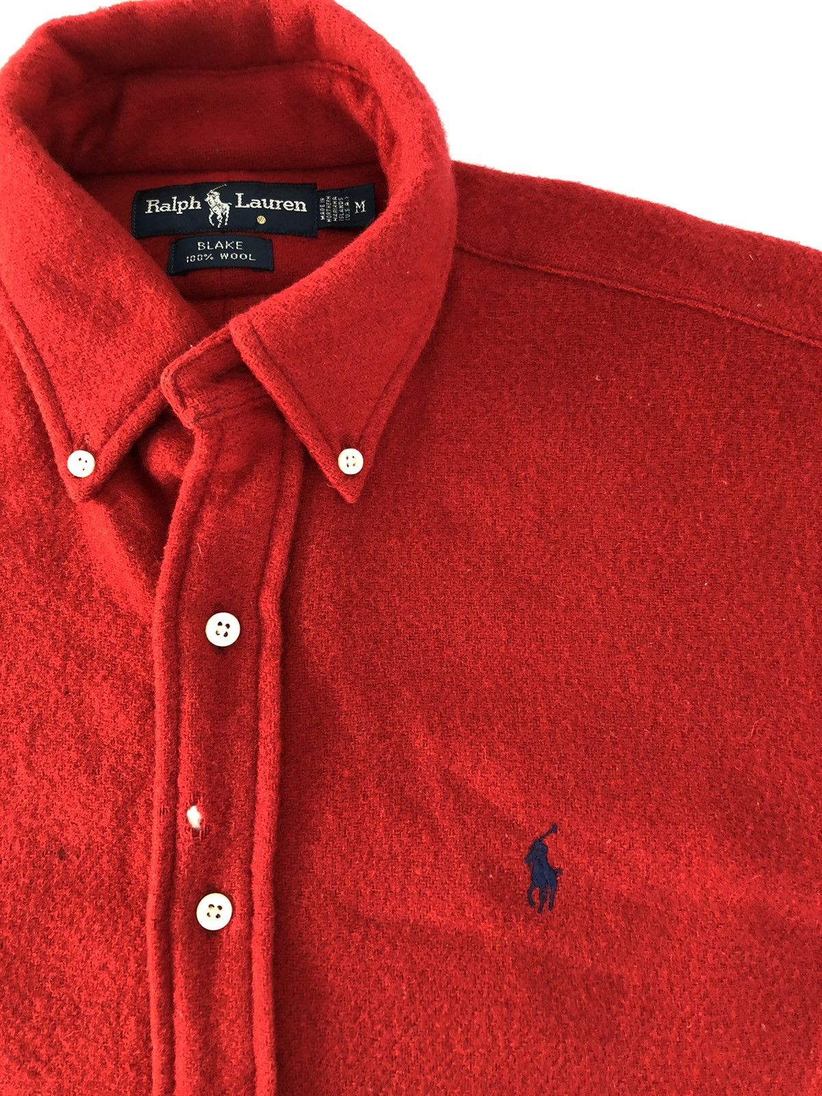 Polo Ralph Lauren Polo Ralph Lauren 100% Blake Wool Button Up Plain Shirt Tee Size US XL / EU 56 / 4 - 4 Thumbnail