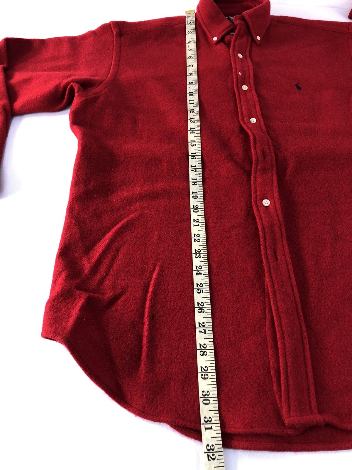 Polo Ralph Lauren Polo Ralph Lauren 100% Blake Wool Button Up Plain Shirt Tee Size US XL / EU 56 / 4 - 10 Thumbnail