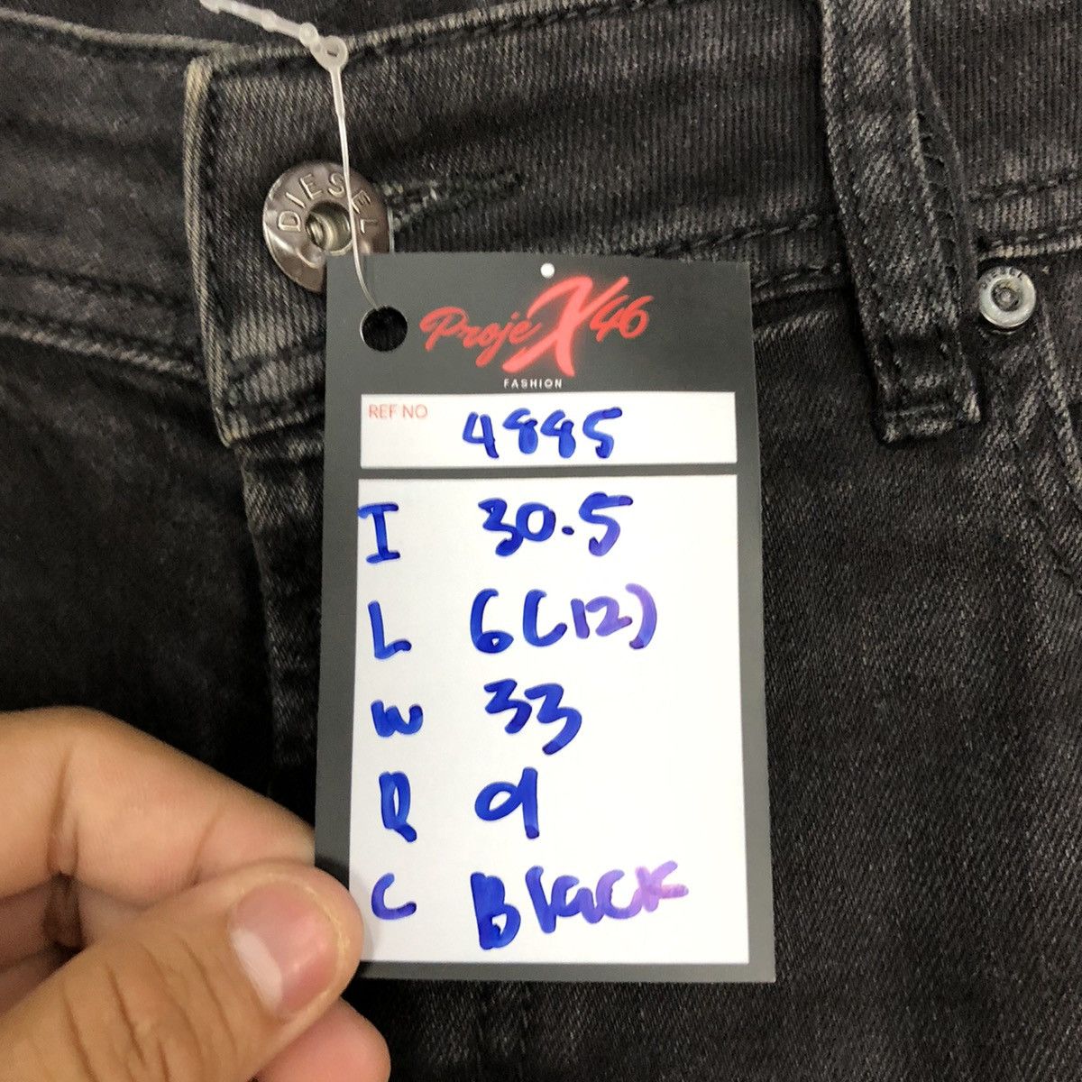 Diesel Diesel Industry Black Denim Jeans Pants #4885 Size US 33 - 5 Thumbnail