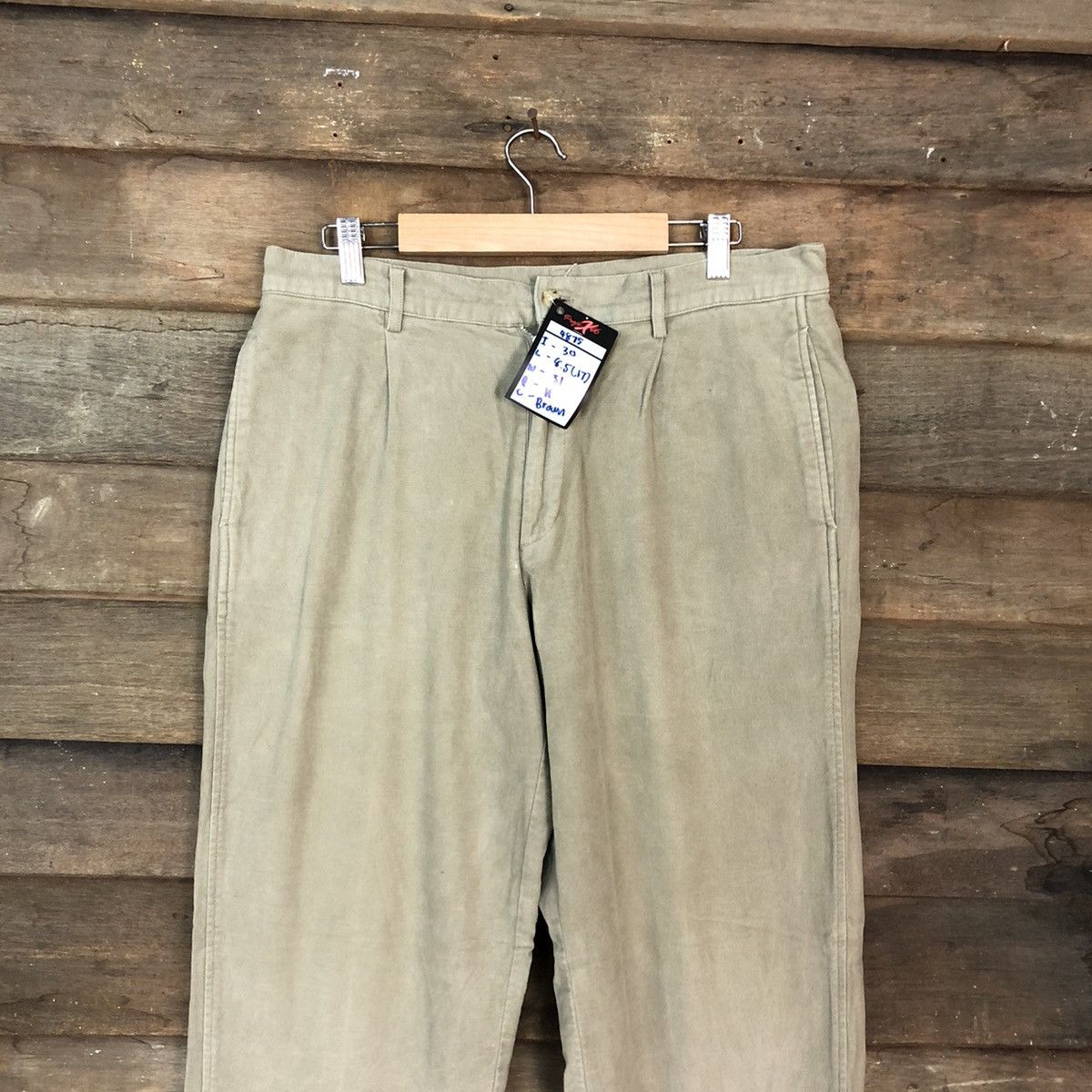 Chaps Ralph Lauren × Vintage Chaps Ralph Lauren Brown Stretch Pants #4875 Size US 31 - 2 Thumbnail