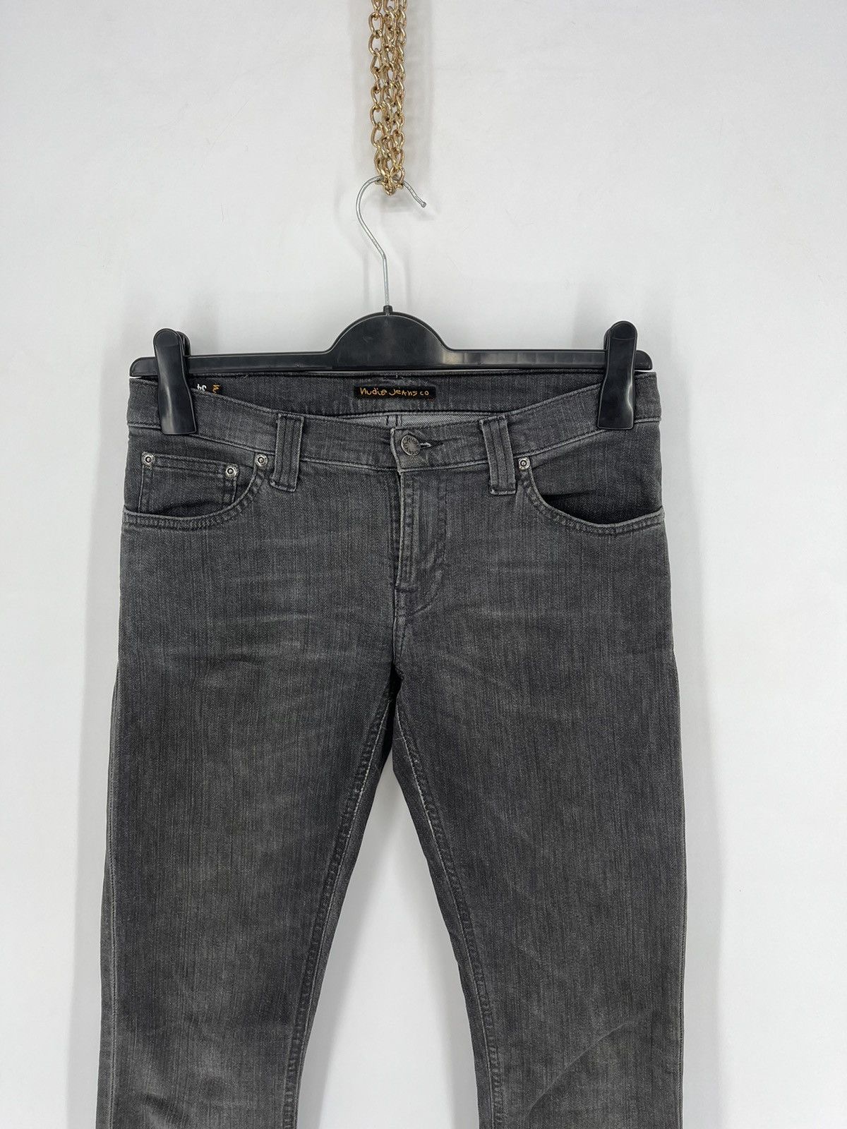 Nudie Jeans × Vintage Vintage 90s Nudie jeans lean dean black denim jeans Size US 28 / EU 44 - 2 Thumbnail