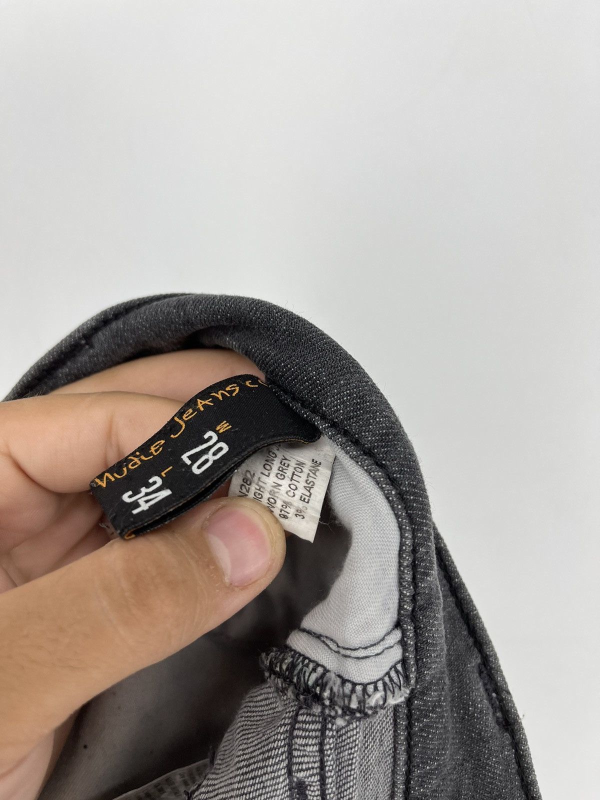 Nudie Jeans × Vintage Vintage 90s Nudie jeans lean dean black denim jeans Size US 28 / EU 44 - 12 Thumbnail