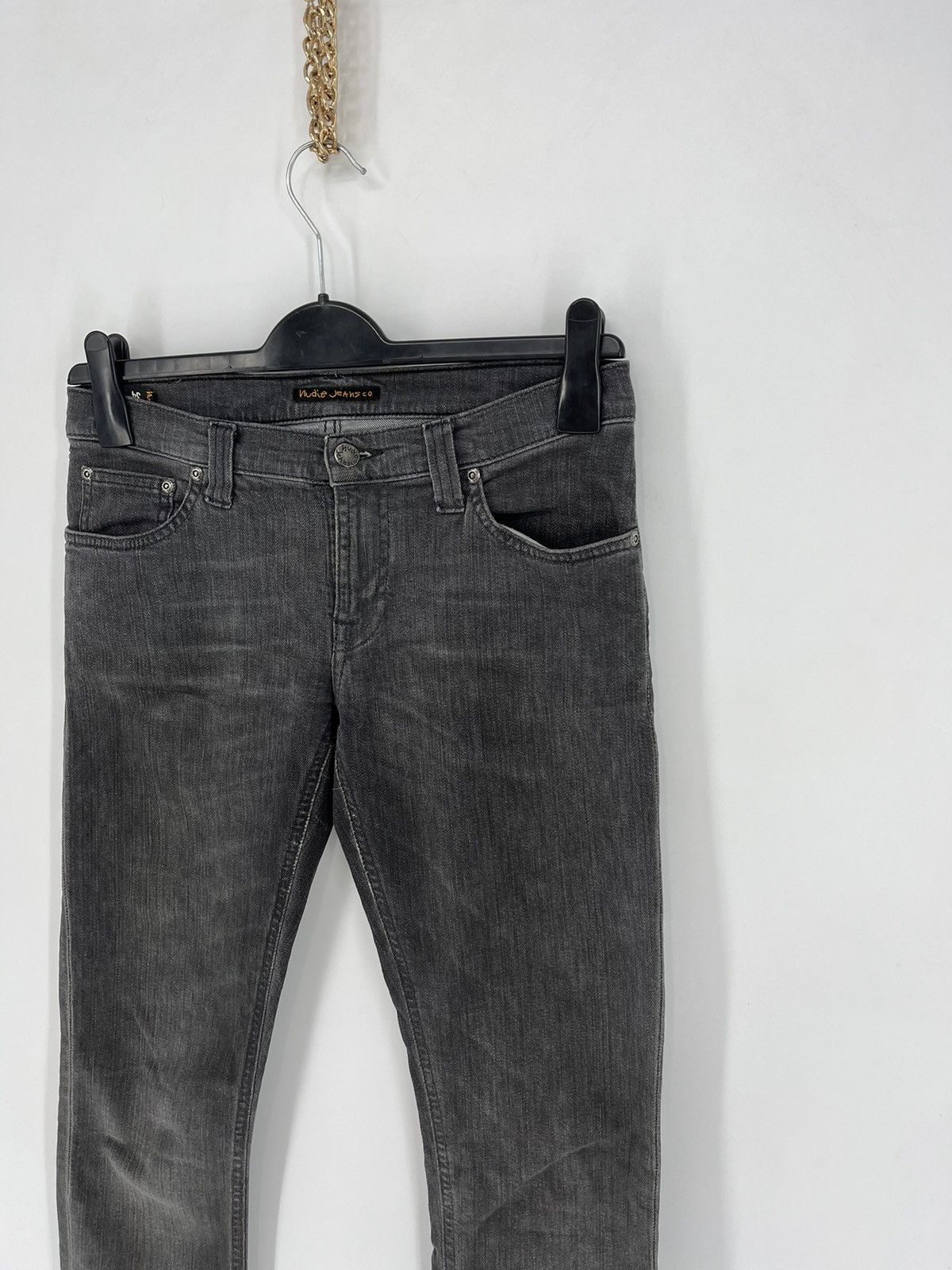 Nudie Jeans × Vintage Vintage 90s Nudie jeans lean dean black denim jeans Size US 28 / EU 44 - 4 Thumbnail