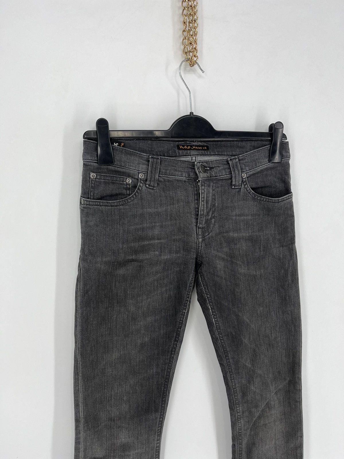 Nudie Jeans × Vintage Vintage 90s Nudie jeans lean dean black denim jeans Size US 28 / EU 44 - 3 Thumbnail