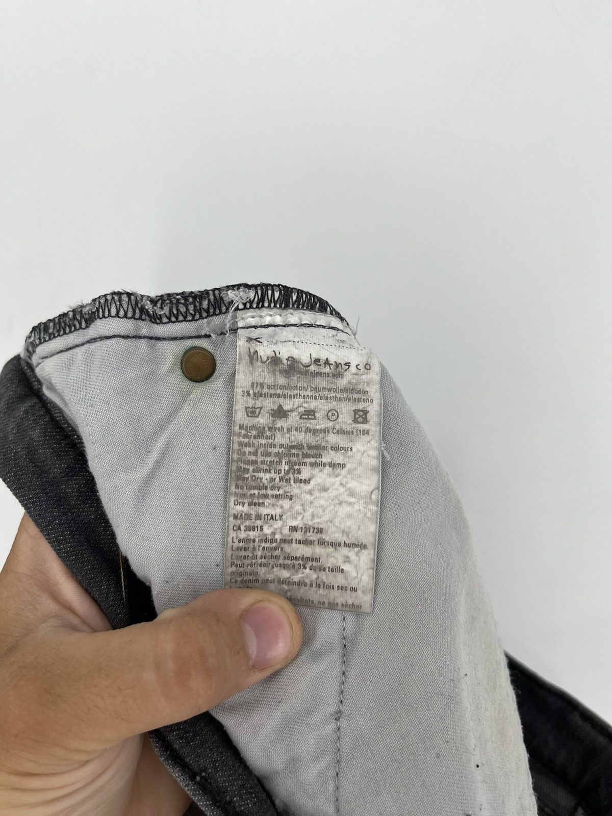 Nudie Jeans × Vintage Vintage 90s Nudie jeans lean dean black denim jeans Size US 28 / EU 44 - 13 Thumbnail
