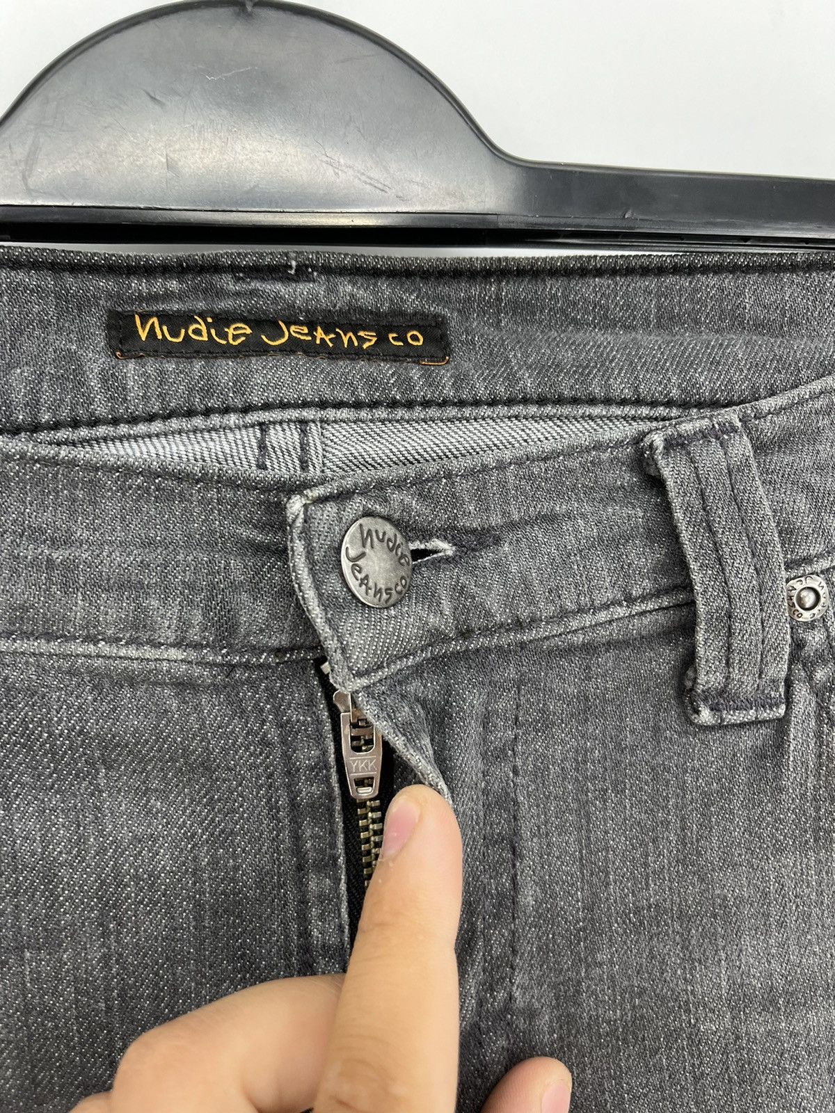 Nudie Jeans × Vintage Vintage 90s Nudie jeans lean dean black denim jeans Size US 28 / EU 44 - 7 Thumbnail