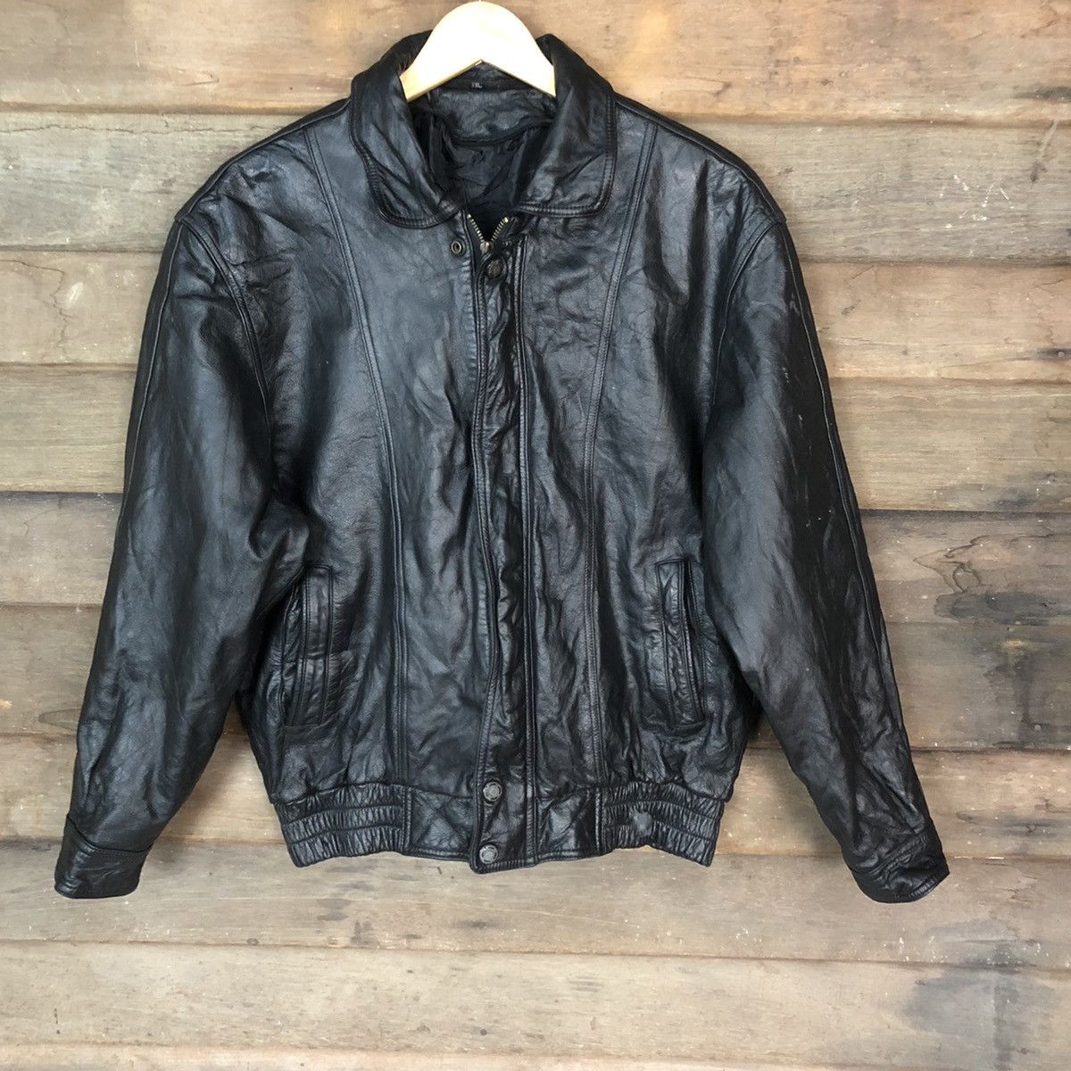 Japanese Brand Japanese Brand Black Leather Jacket #7086 Size US M / EU 48-50 / 2 - 3 Thumbnail