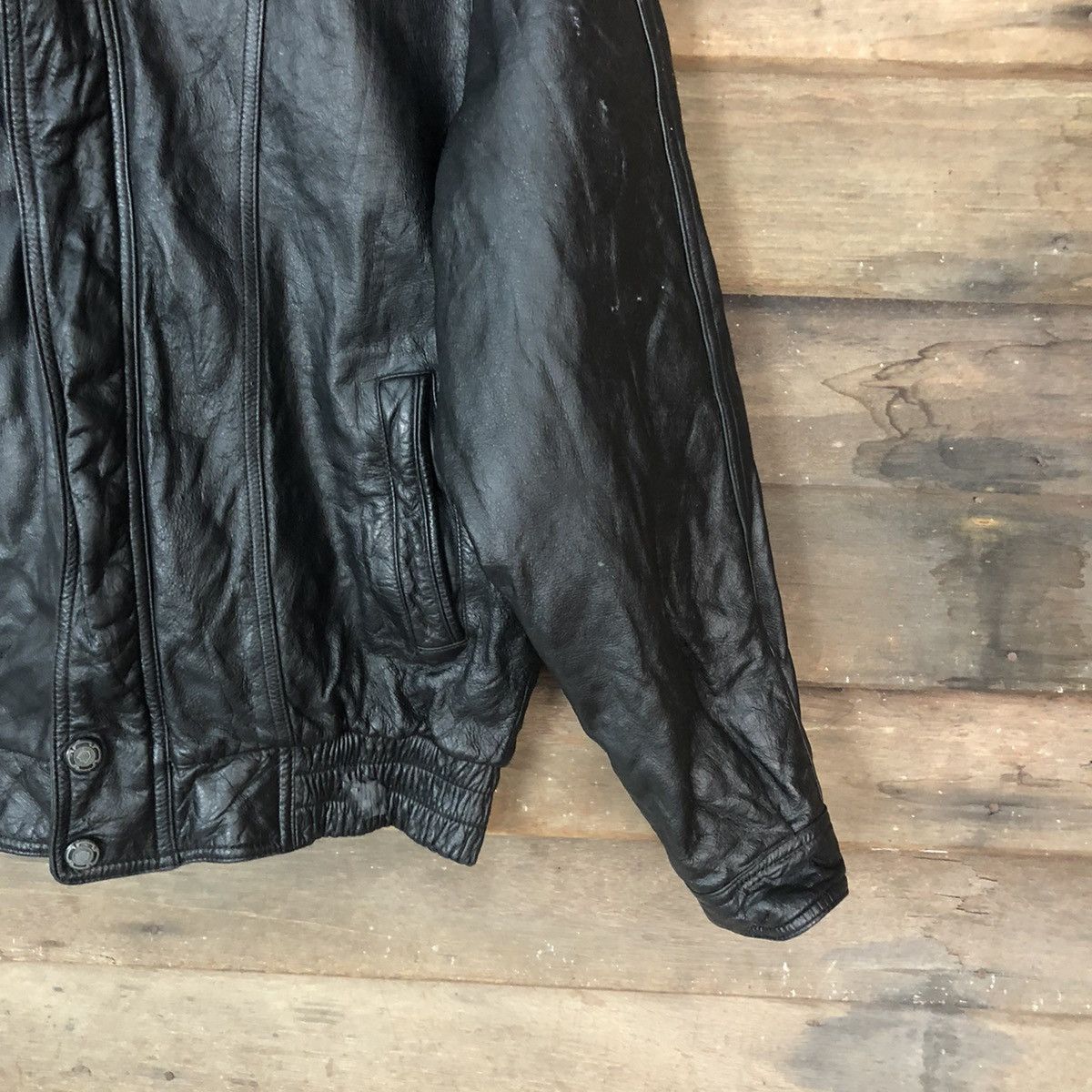 Japanese Brand Japanese Brand Black Leather Jacket #7086 Size US M / EU 48-50 / 2 - 5 Thumbnail