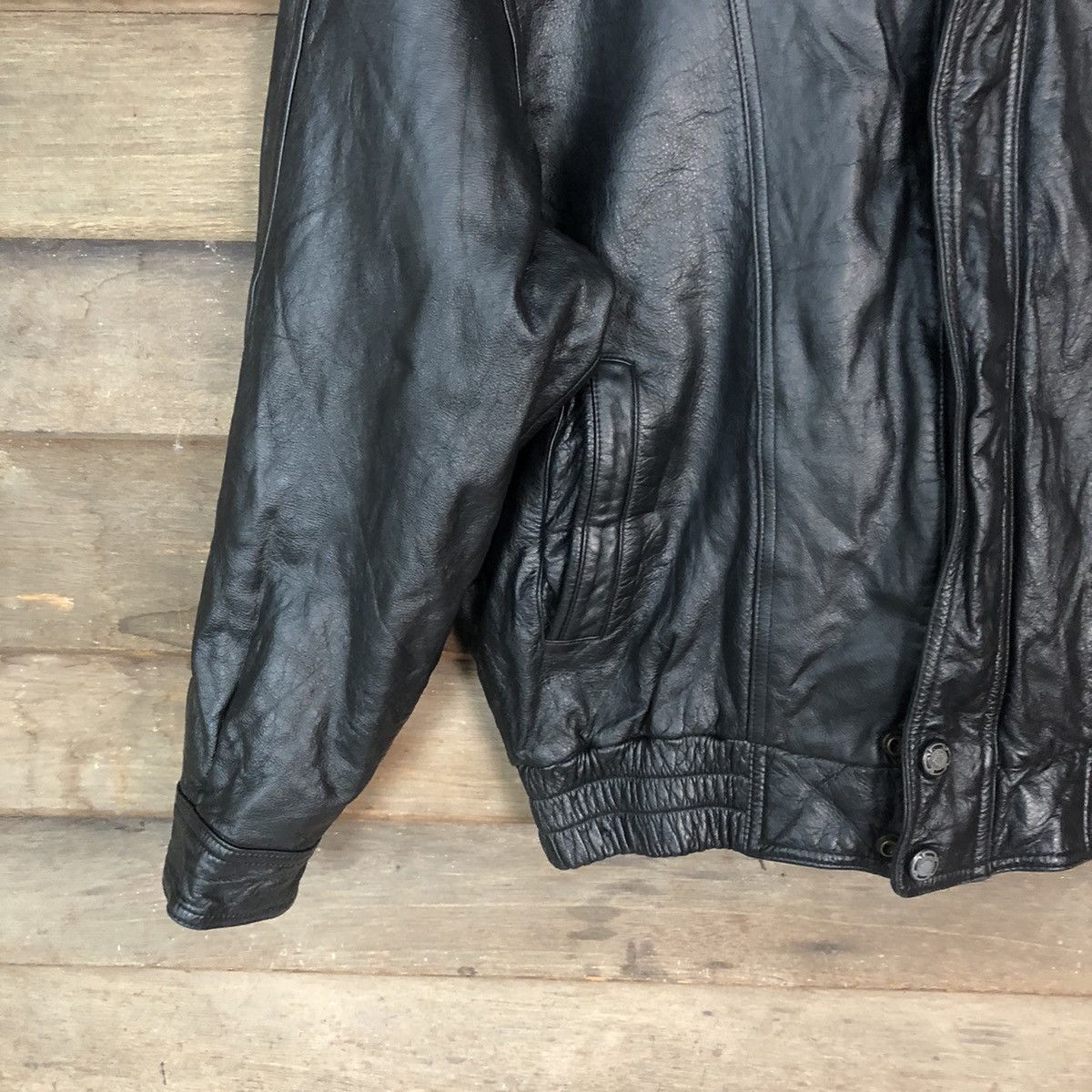 Japanese Brand Japanese Brand Black Leather Jacket #7086 Size US M / EU 48-50 / 2 - 4 Thumbnail