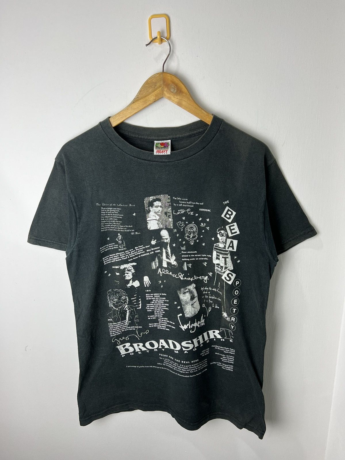 image of Art x Fruit Of The Loom The Broadshirt Poetry Megazine in Black, Men's (Size Medium)