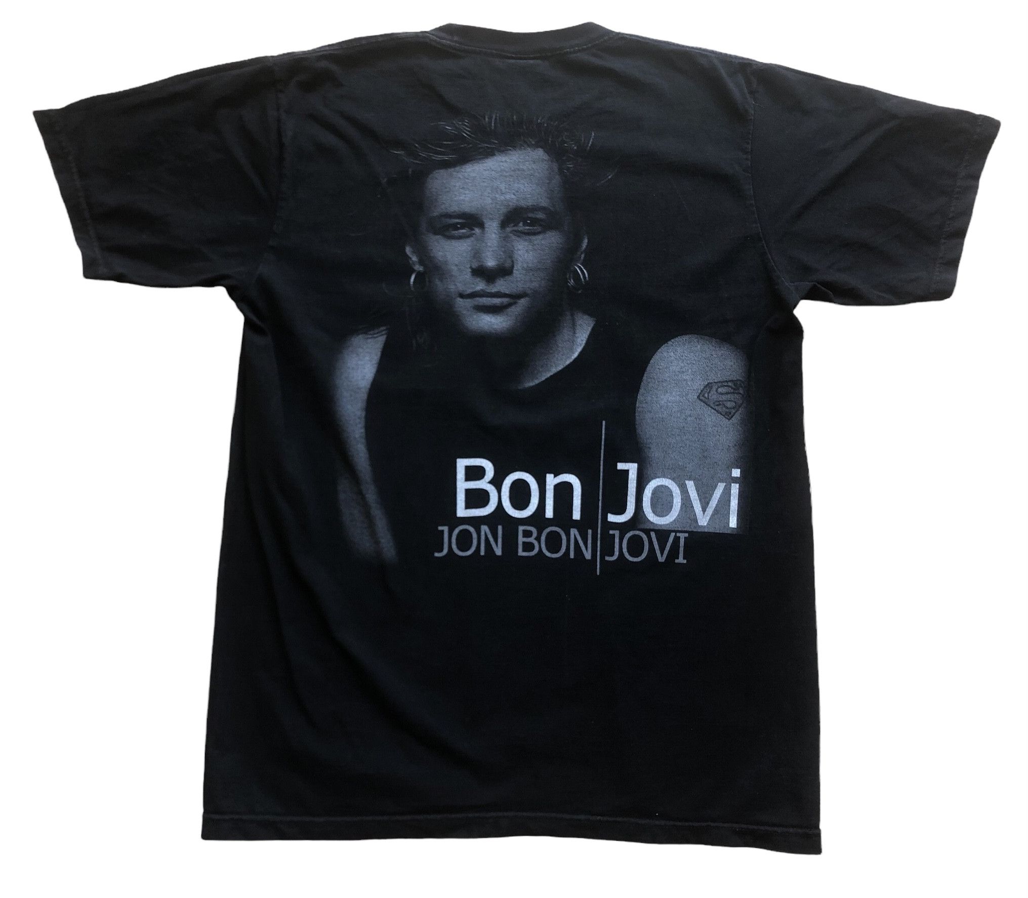 Band Tees × Vintage Vintage Bon Jovi Tee Over Print Rare Band Drill Hype y2k Size US L / EU 52-54 / 3 - 2 Thumbnail