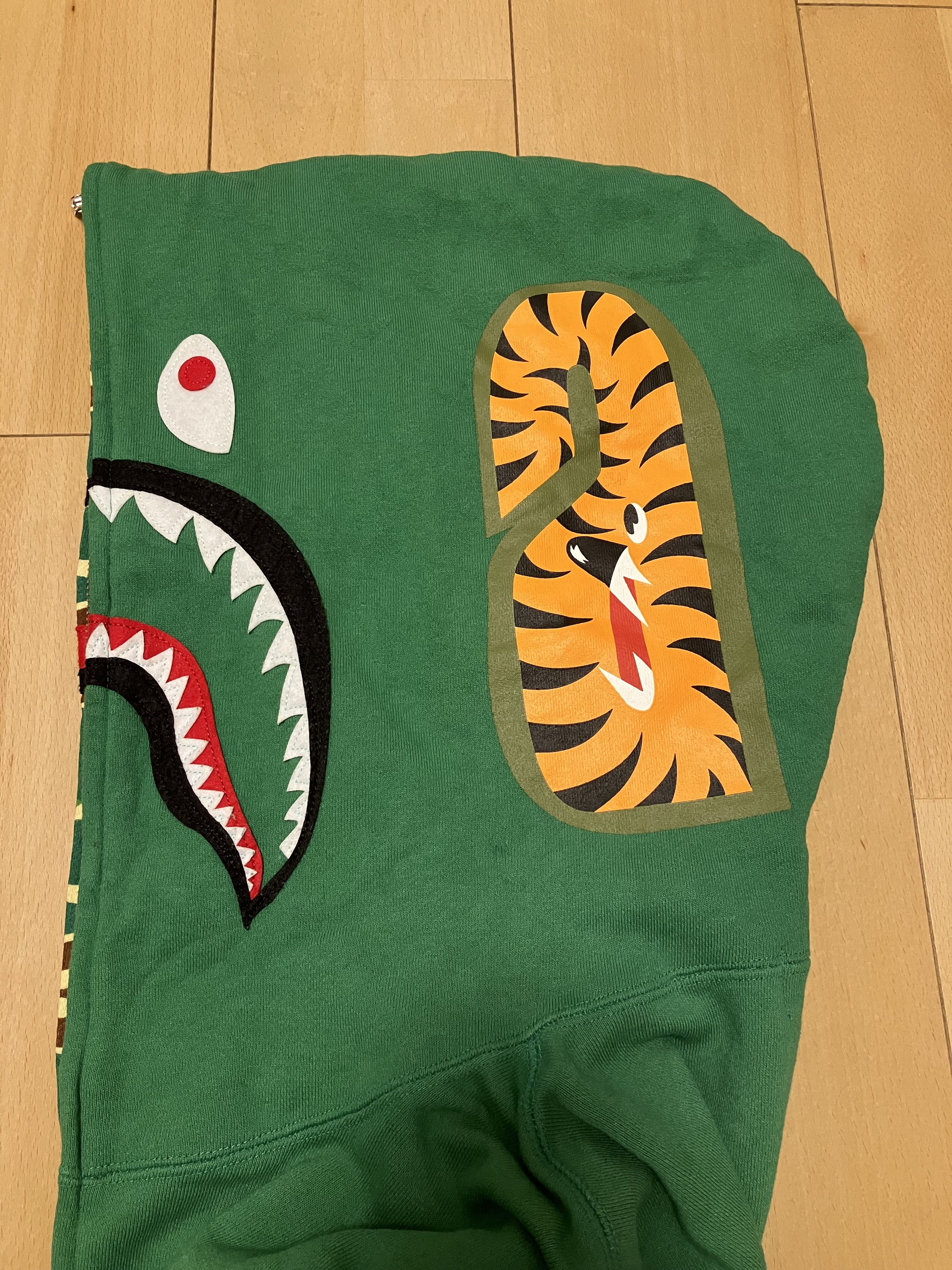 Bape Bape green milo shark camo full zip hoodie Size US XXL / EU 58 / 5 - 4 Thumbnail