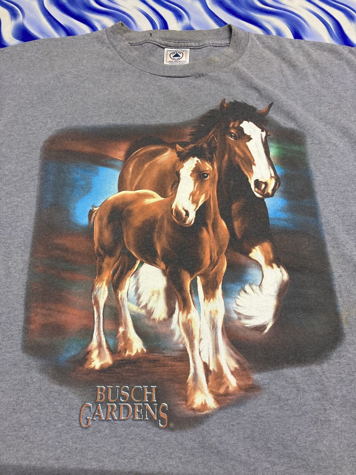 Habitat Vintage 90s Busch Gardens Wild Horses Tee Size US L / EU 52-54 / 3 - 2 Thumbnail