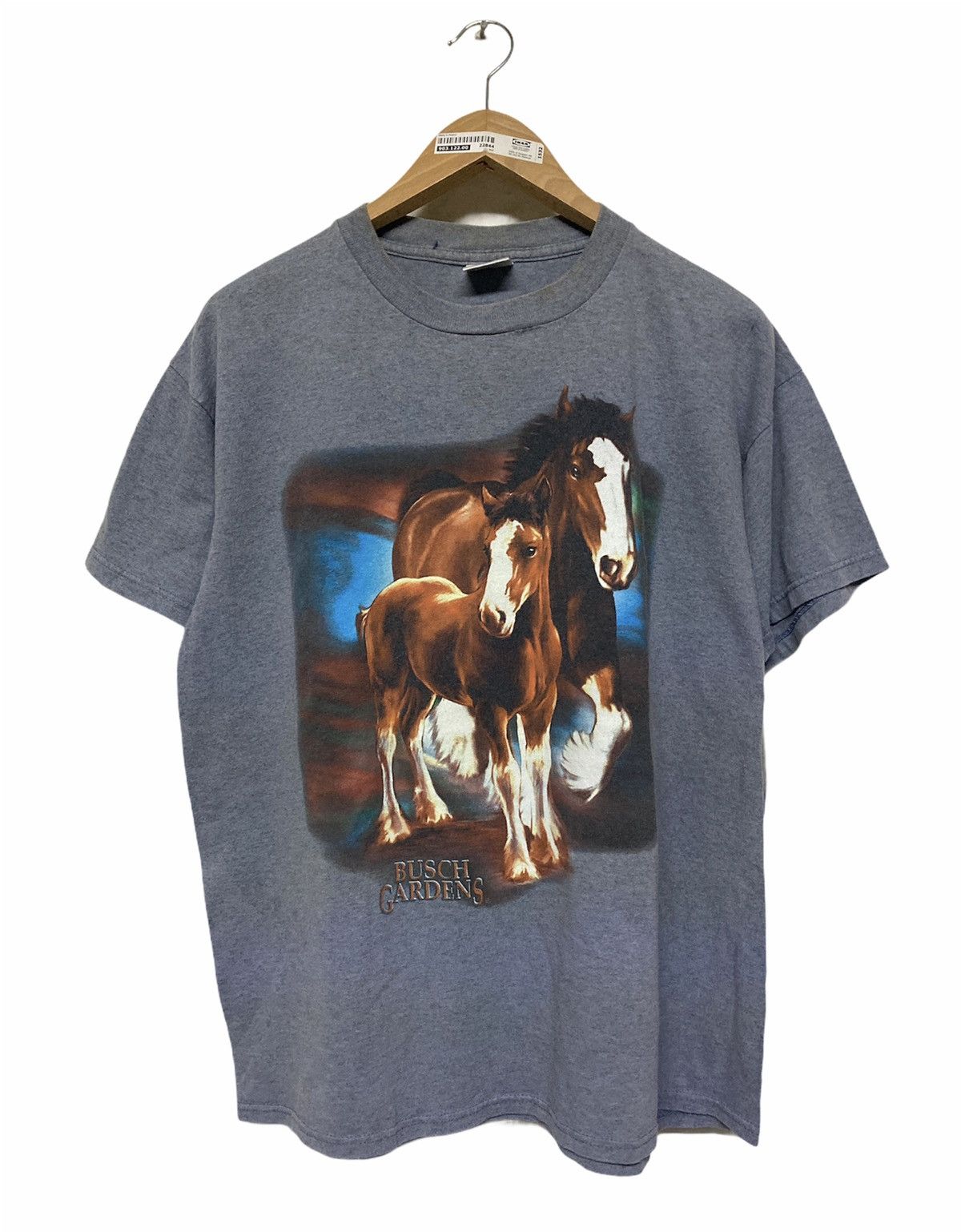 Habitat Vintage 90s Busch Gardens Wild Horses Tee Size US L / EU 52-54 / 3 - 1 Thumbnail