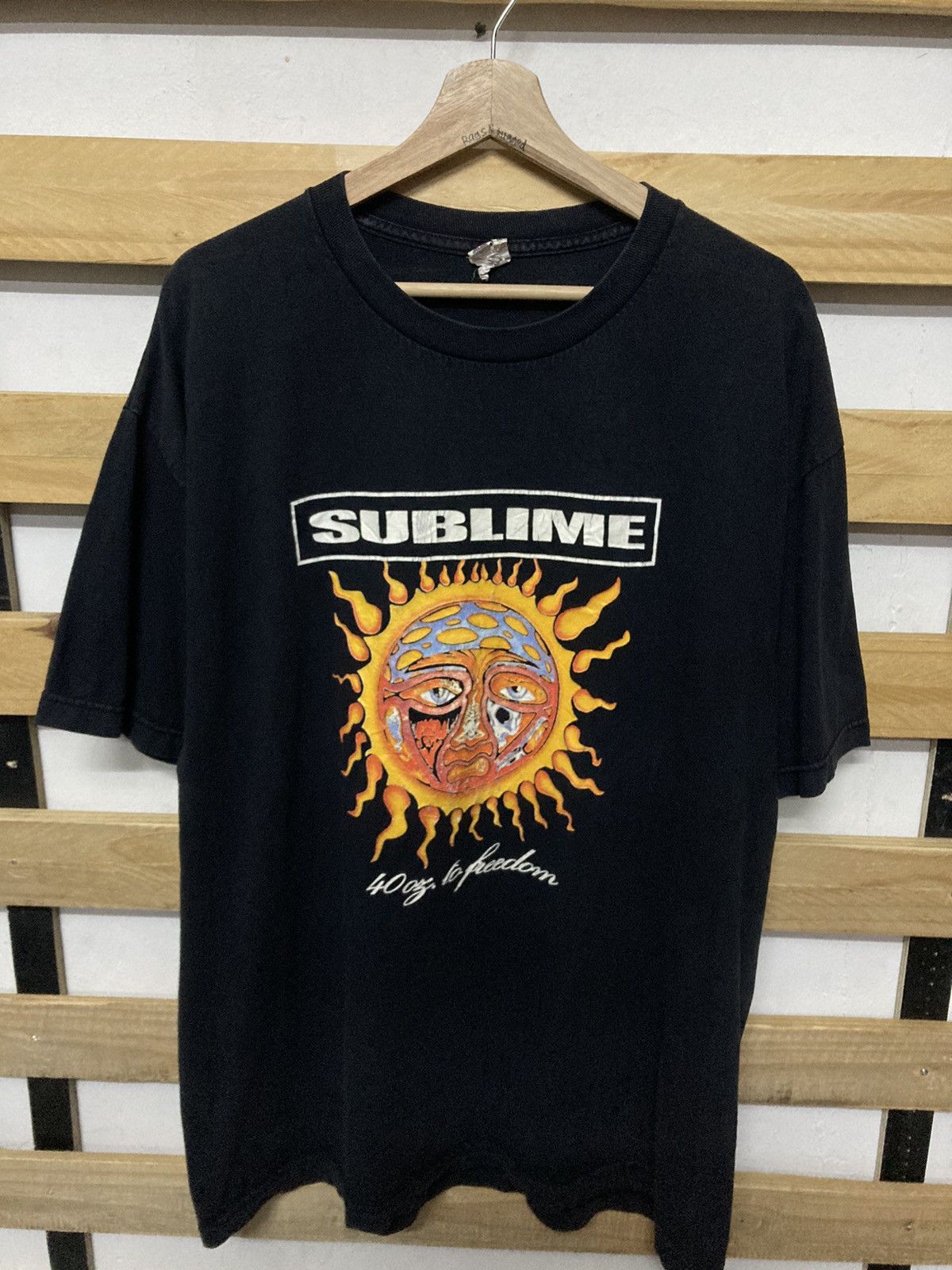 SUBLIME Band T-shirt, Men's XL size cotton black type Vintage Second Hand