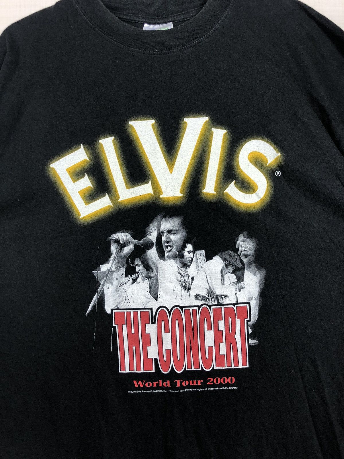 Vintage Elvis Presley Vintage 2000 World Tour T Shirt Size US XL / EU 56 / 4 - 3 Thumbnail