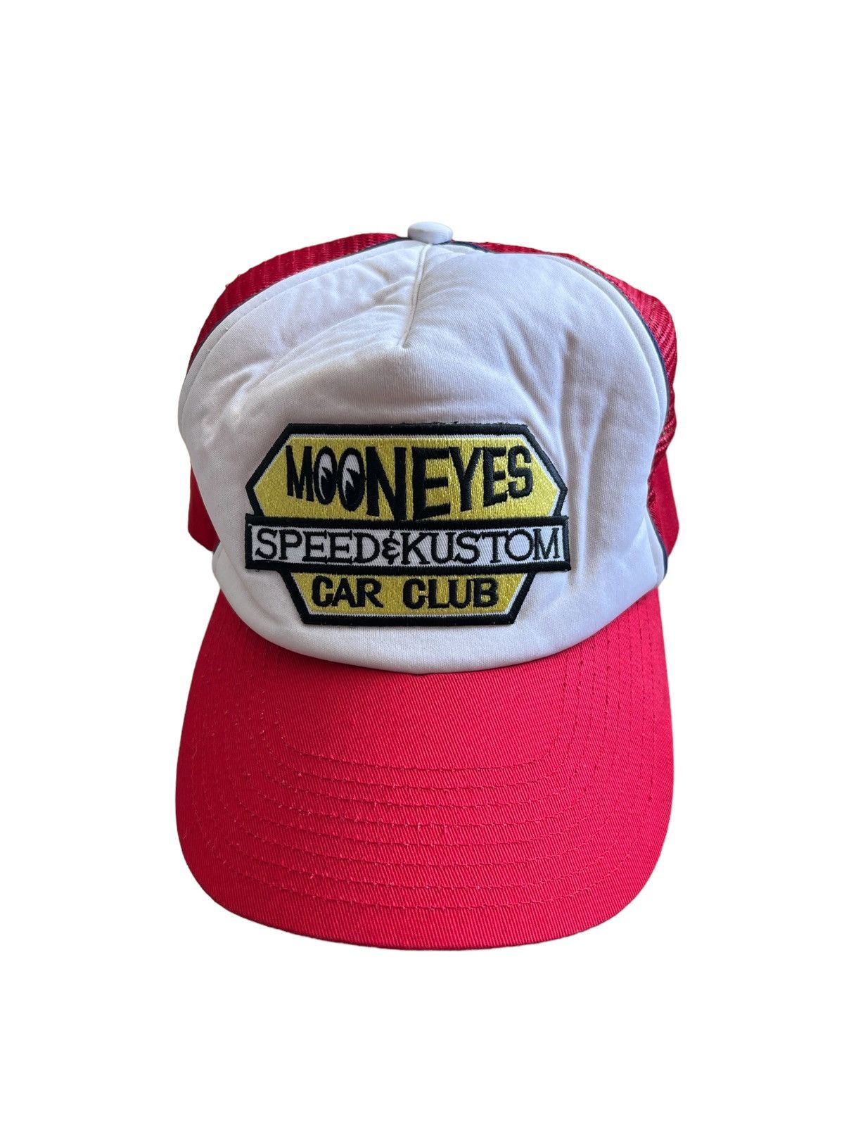 Dry Bones × Harley Davidson Y2K OG Moon Eyes Speed & Kustom Car Club Mesh Trucker Cap Size ONE SIZE - 2 Thumbnail