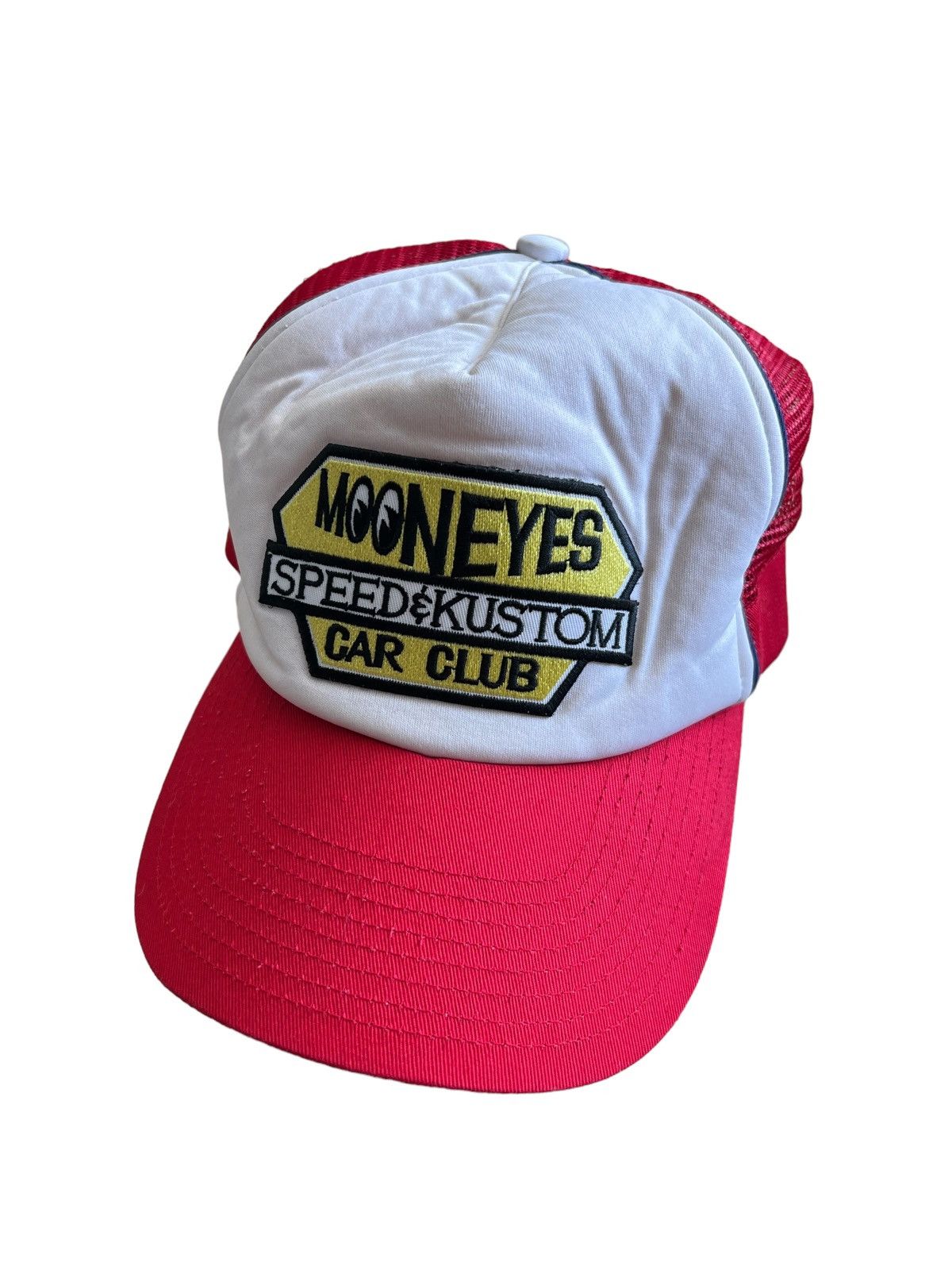 Dry Bones × Harley Davidson Y2K OG Moon Eyes Speed & Kustom Car Club Mesh Trucker Cap Size ONE SIZE - 1 Thumbnail