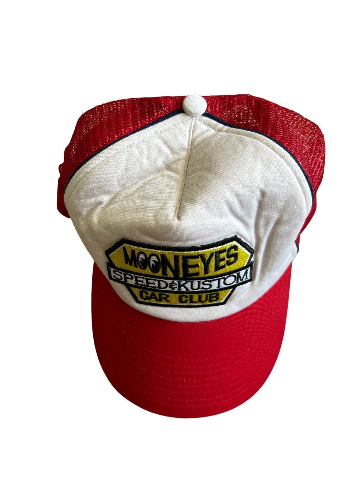Dry Bones × Harley Davidson Y2K OG Moon Eyes Speed & Kustom Car Club Mesh Trucker Cap Size ONE SIZE - 3 Thumbnail