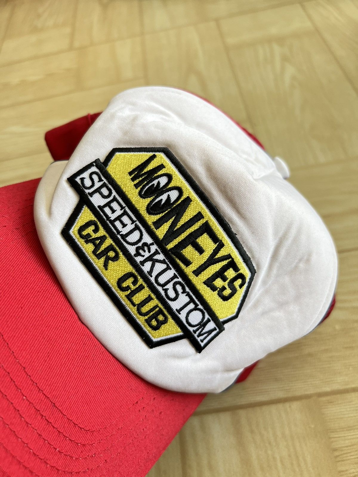 Dry Bones × Harley Davidson Y2K OG Moon Eyes Speed & Kustom Car Club Mesh Trucker Cap Size ONE SIZE - 6 Thumbnail