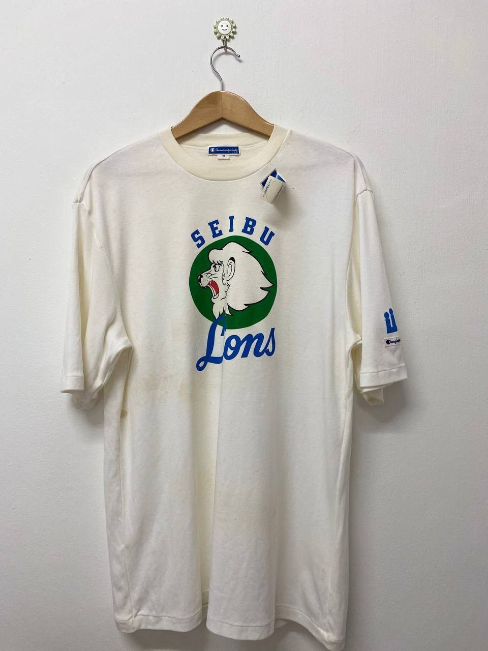 Champion Vintage Champion Blue Bar Tag Tshirt Size US L / EU 52-54 / 3 - 1 Thumbnail