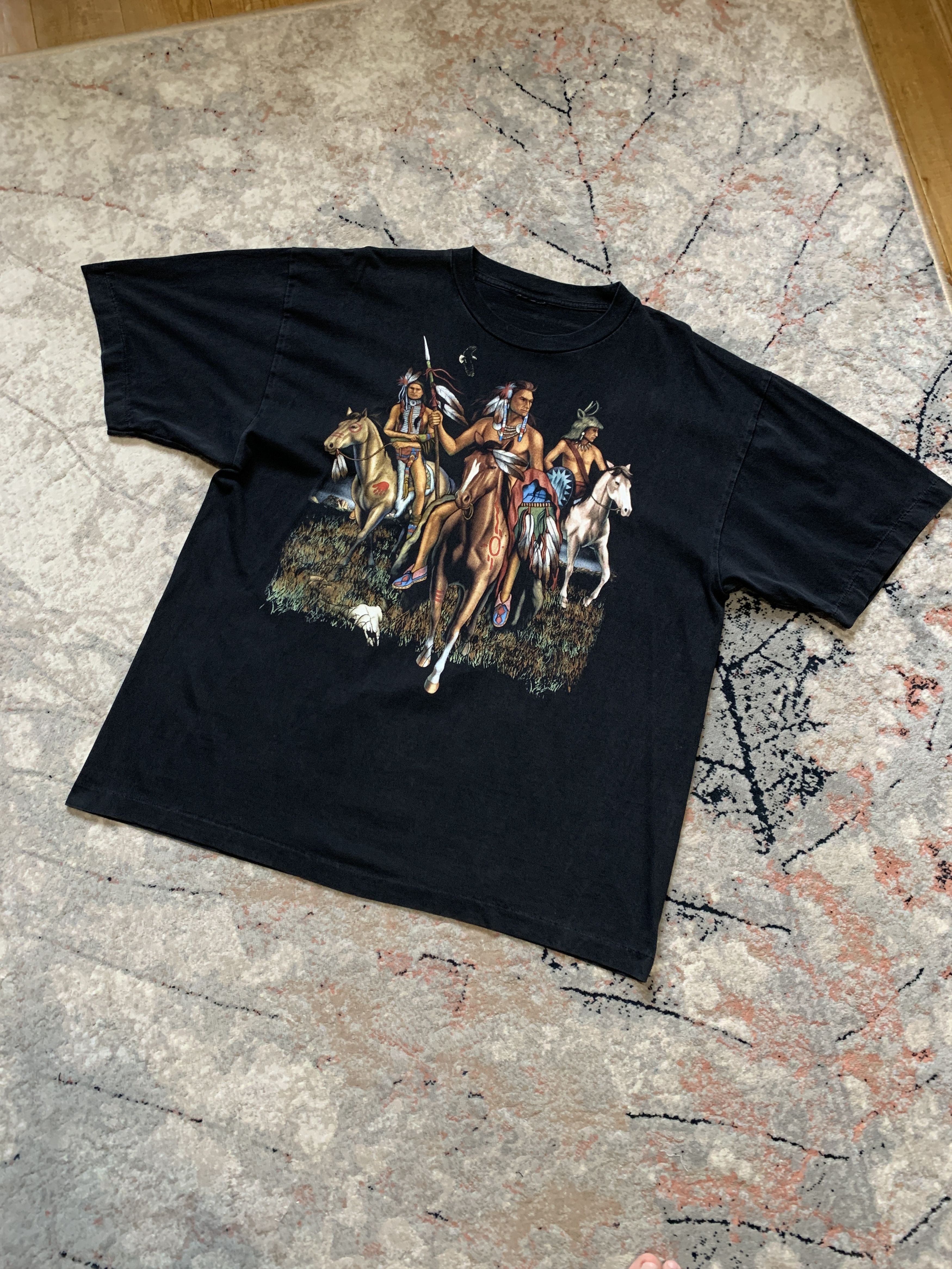 Vintage Vintage Rock Eagle Tee Indian Horse Size US XL / EU 56 / 4 - 1 Thumbnail