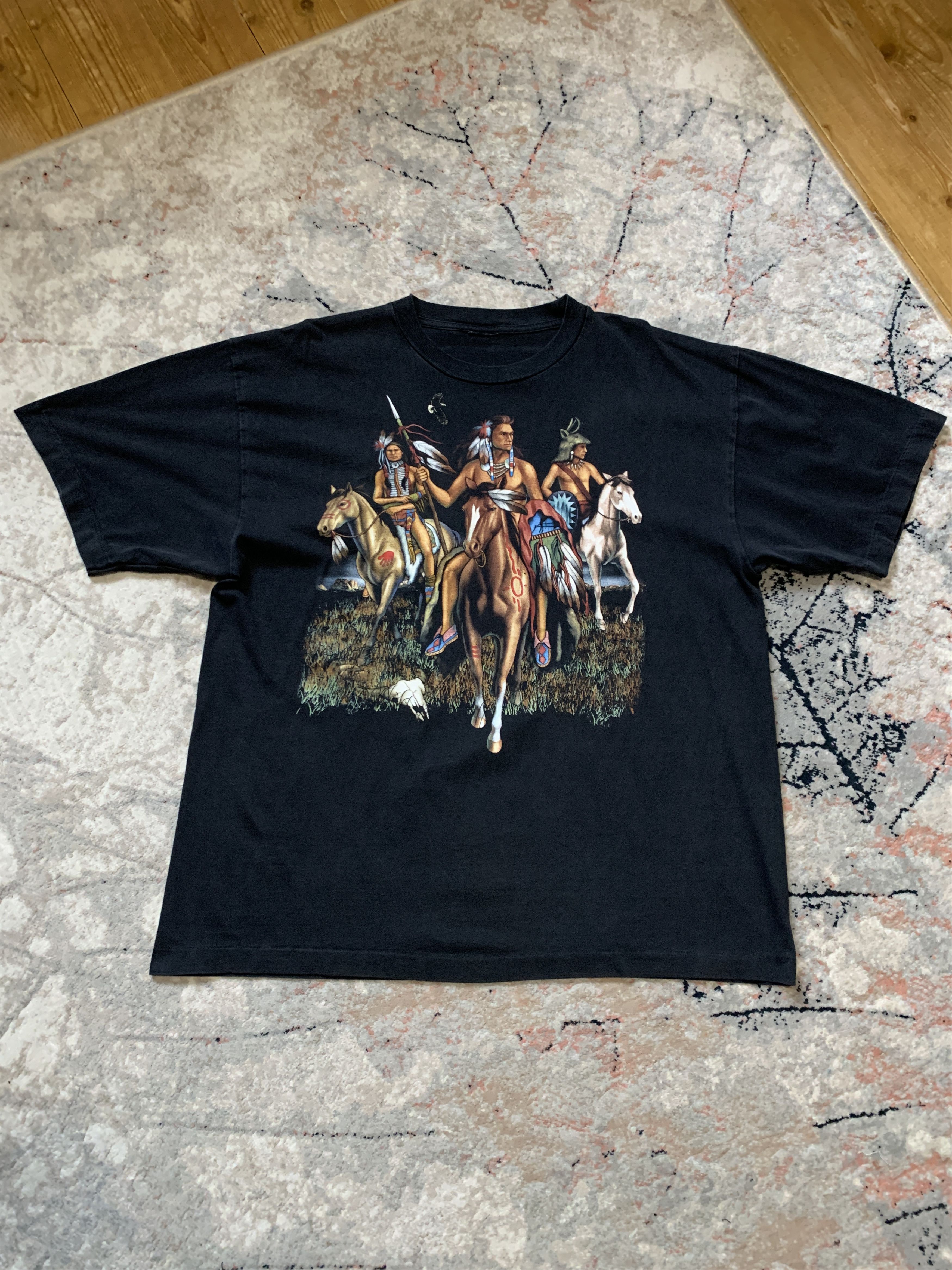 Vintage Vintage Rock Eagle Tee Indian Horse Size US XL / EU 56 / 4 - 2 Thumbnail