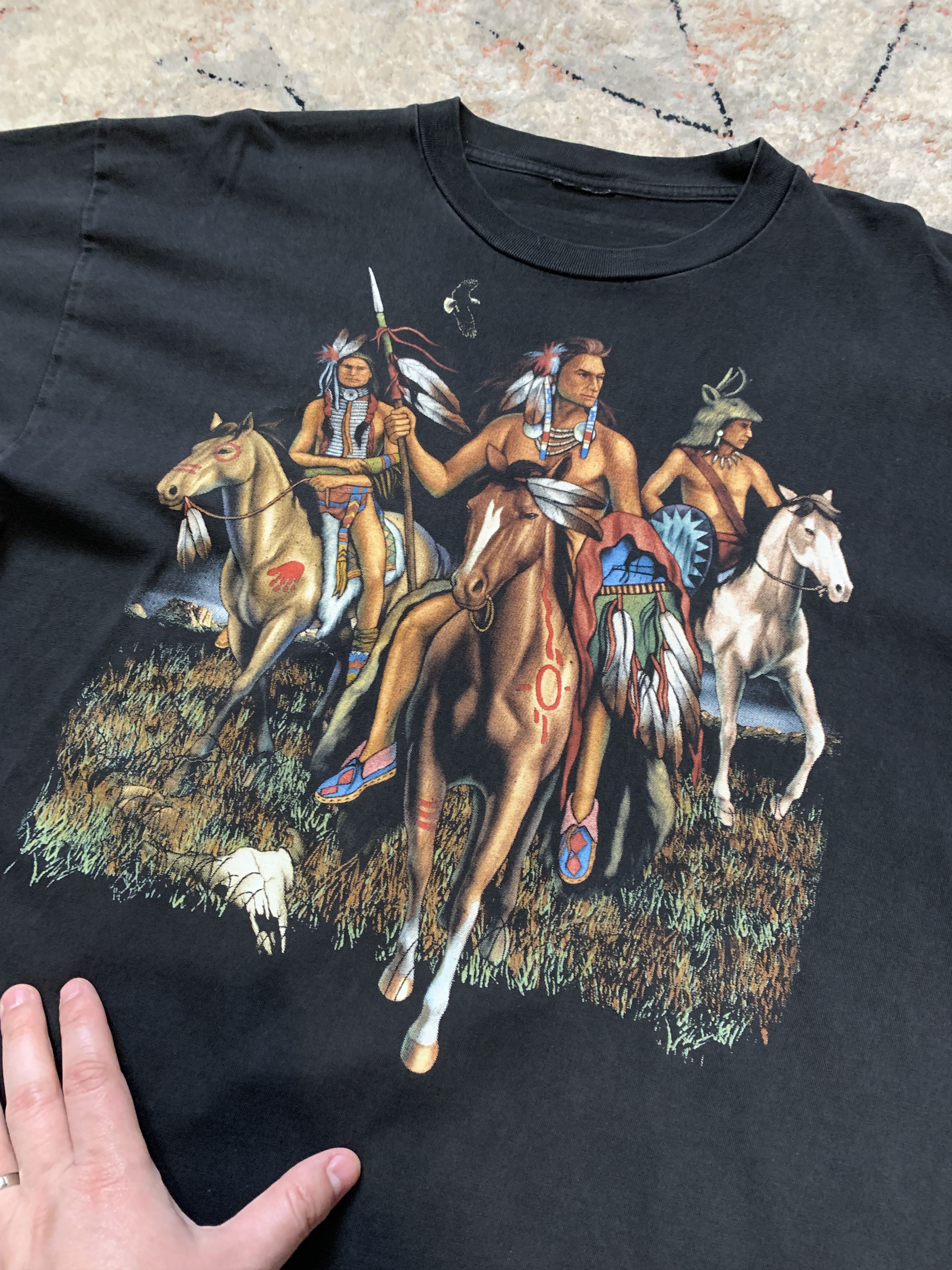Vintage Vintage Rock Eagle Tee Indian Horse Size US XL / EU 56 / 4 - 3 Thumbnail