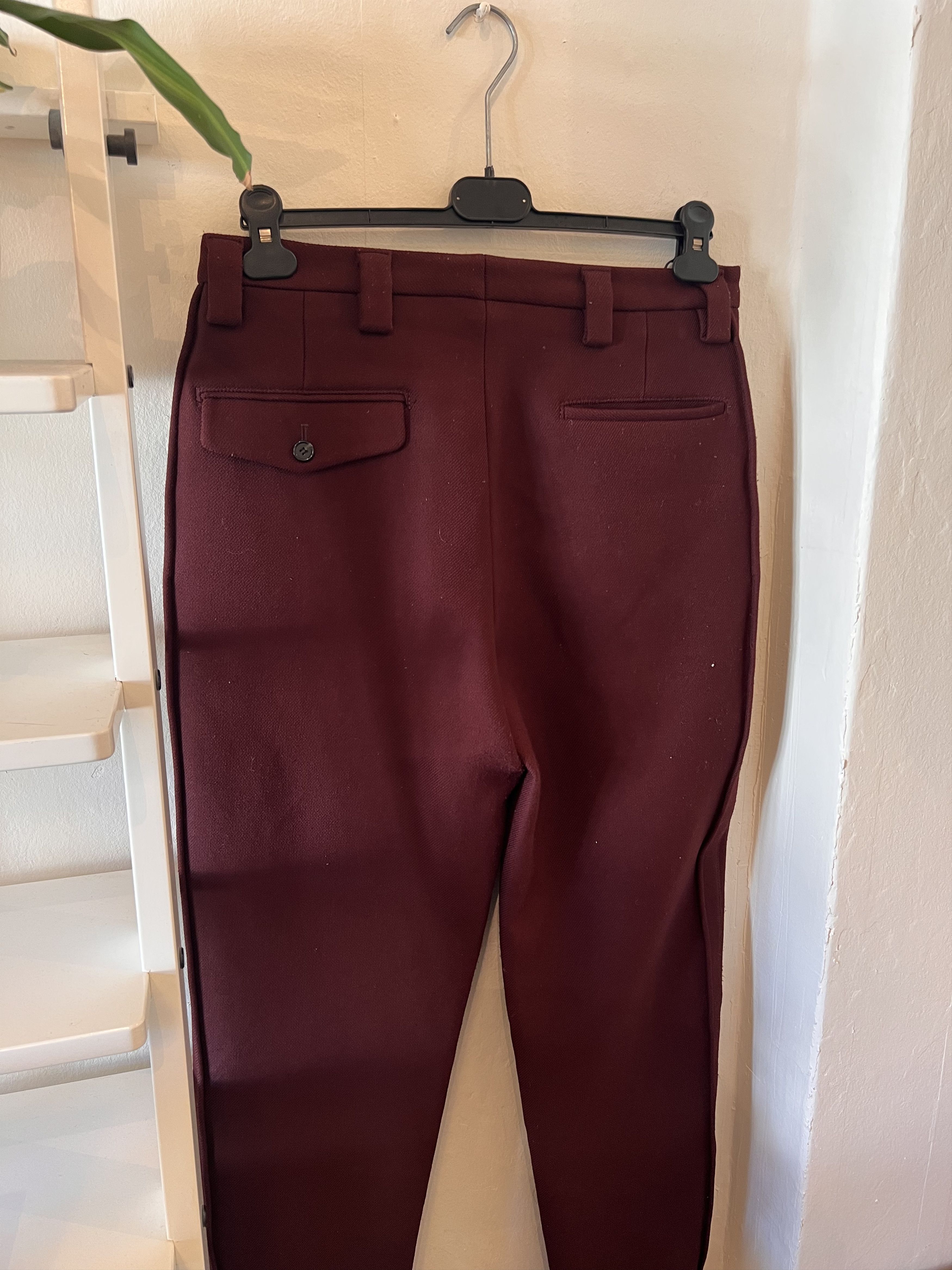 Acne Studios Adil Poly Tech Burgundy Trousers Size US 30 / EU 46 - 6 Thumbnail