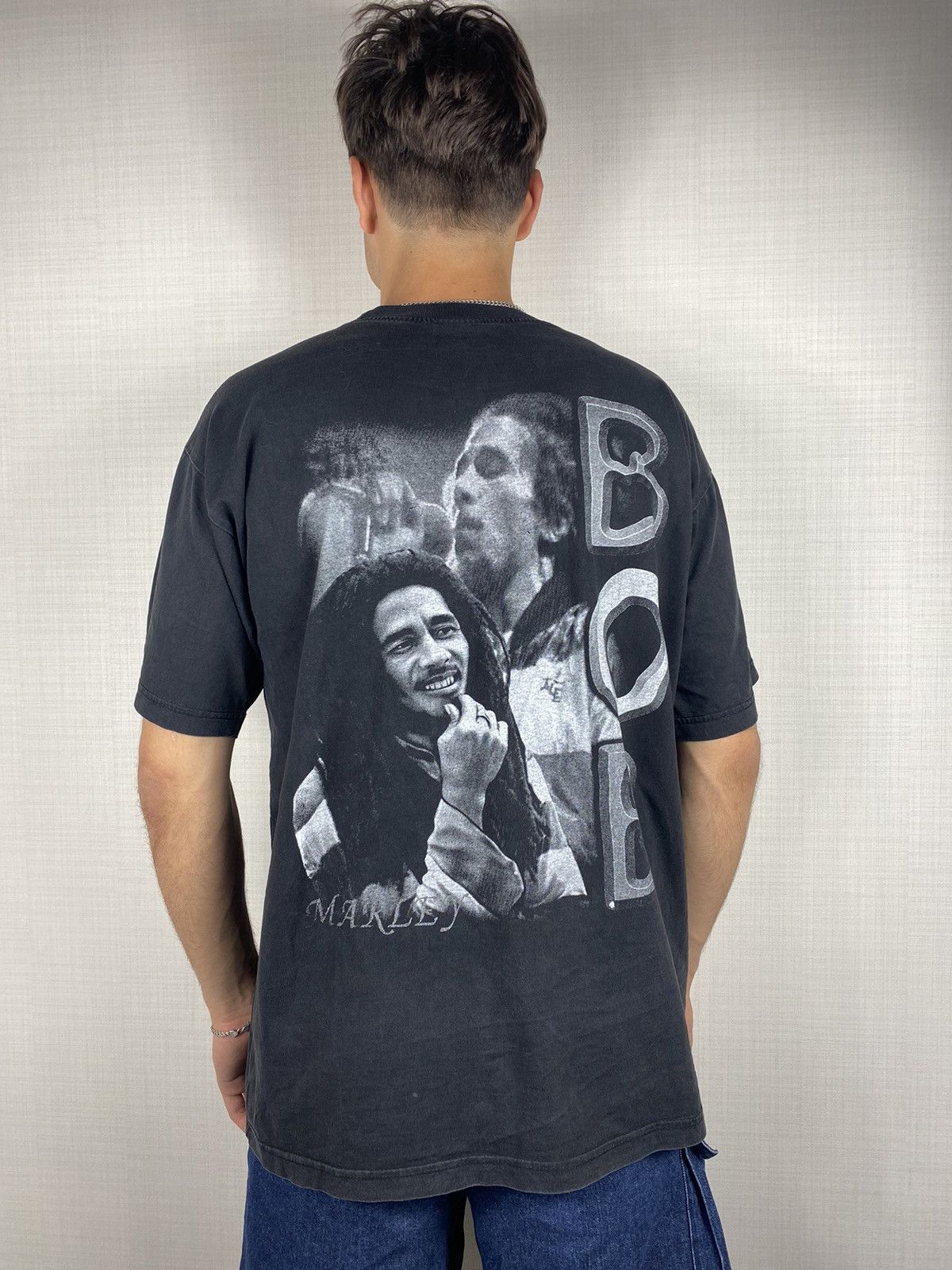 Band Tees × Bob Marley × Vintage Bob Marley 90S T Shirt Size US L / EU 52-54 / 3 - 2 Thumbnail