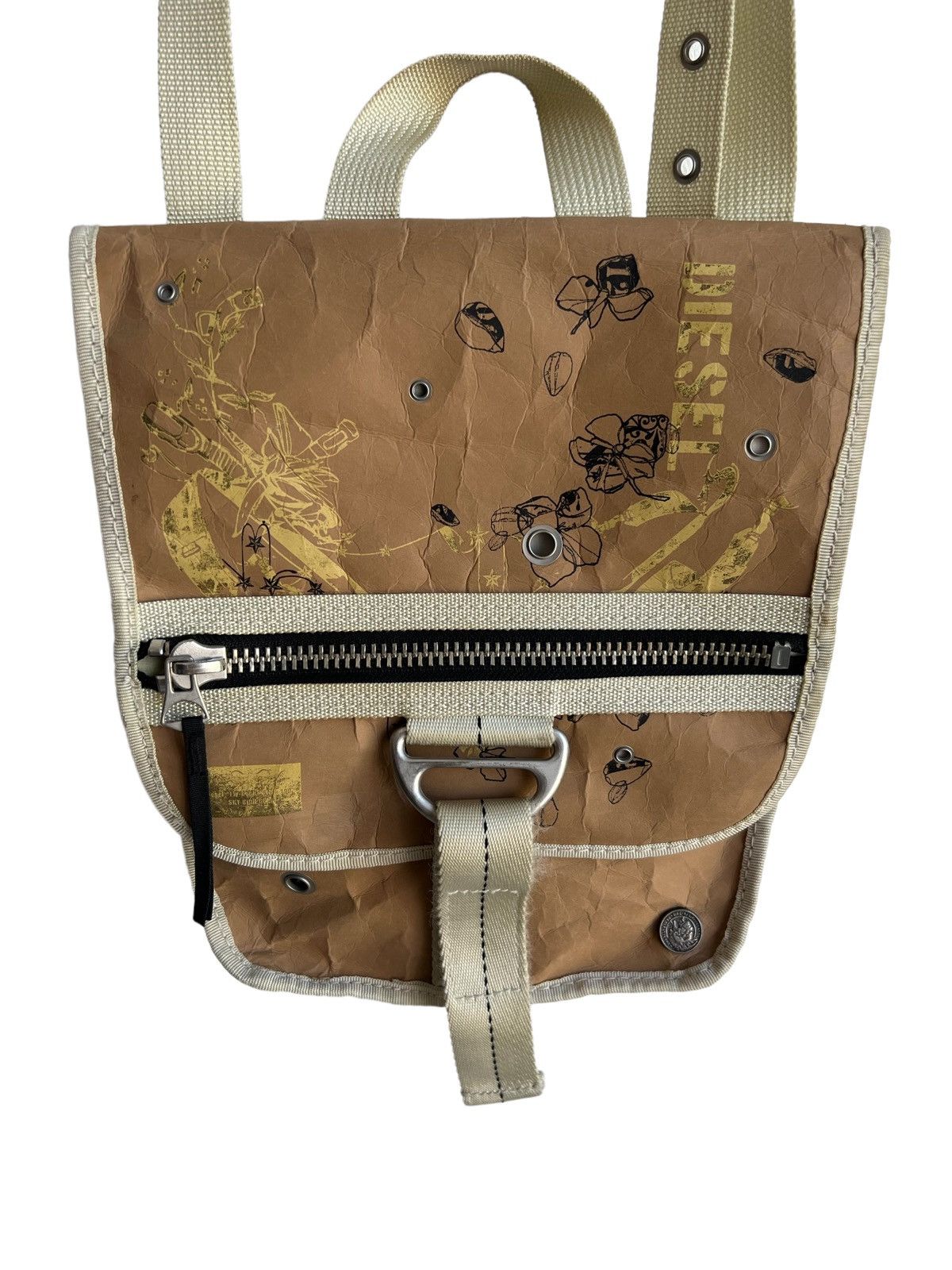 Diesel Y2K Diesel Fly Wheel Style 100 Tactical Parachute Sling Bag Size ONE SIZE - 7 Thumbnail